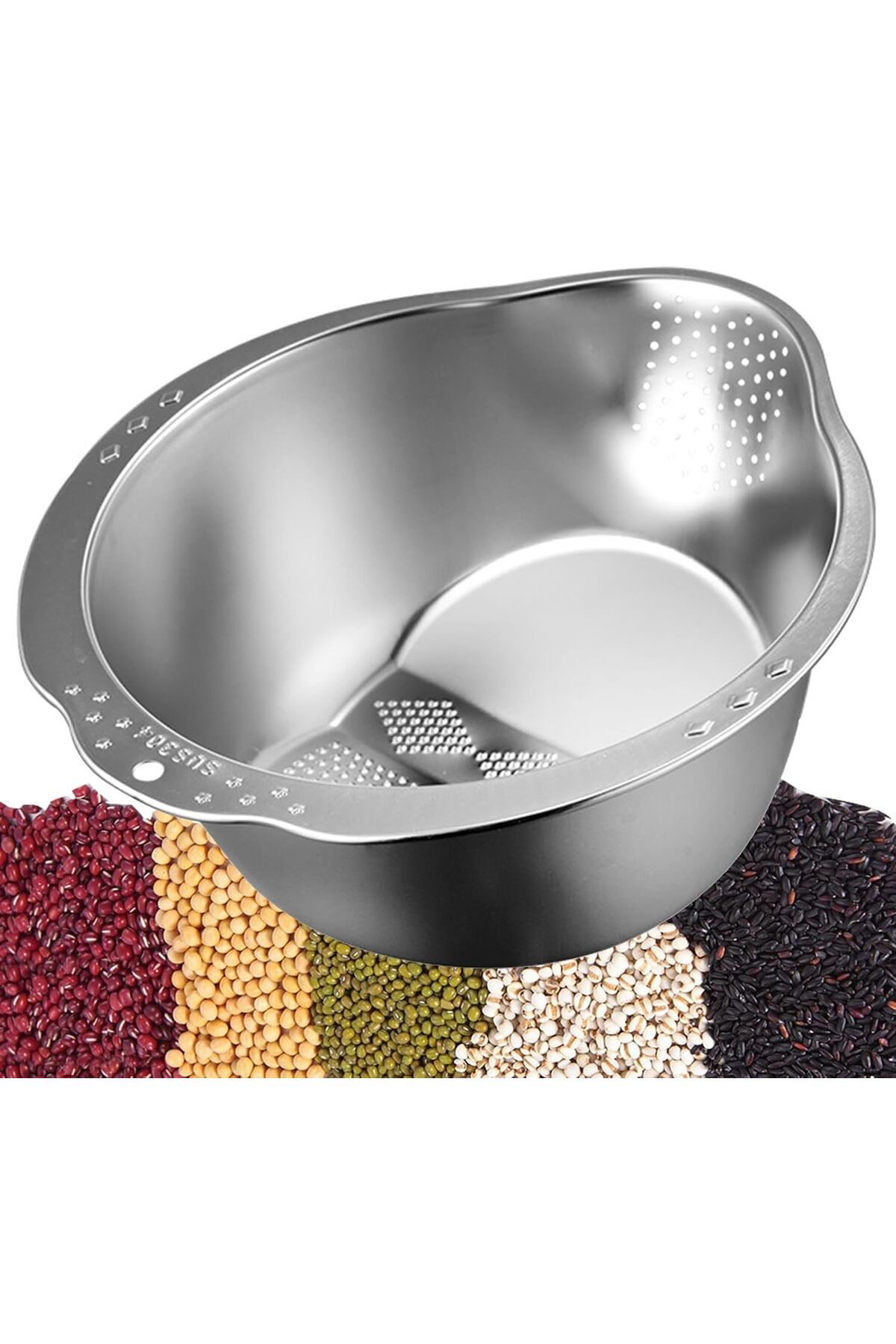 STOREMAX nffashopm Çok Amaçlı Pirinç Meyve Makarna Süzgeci Paslanmaz 304 Çelik storestarx 1051353