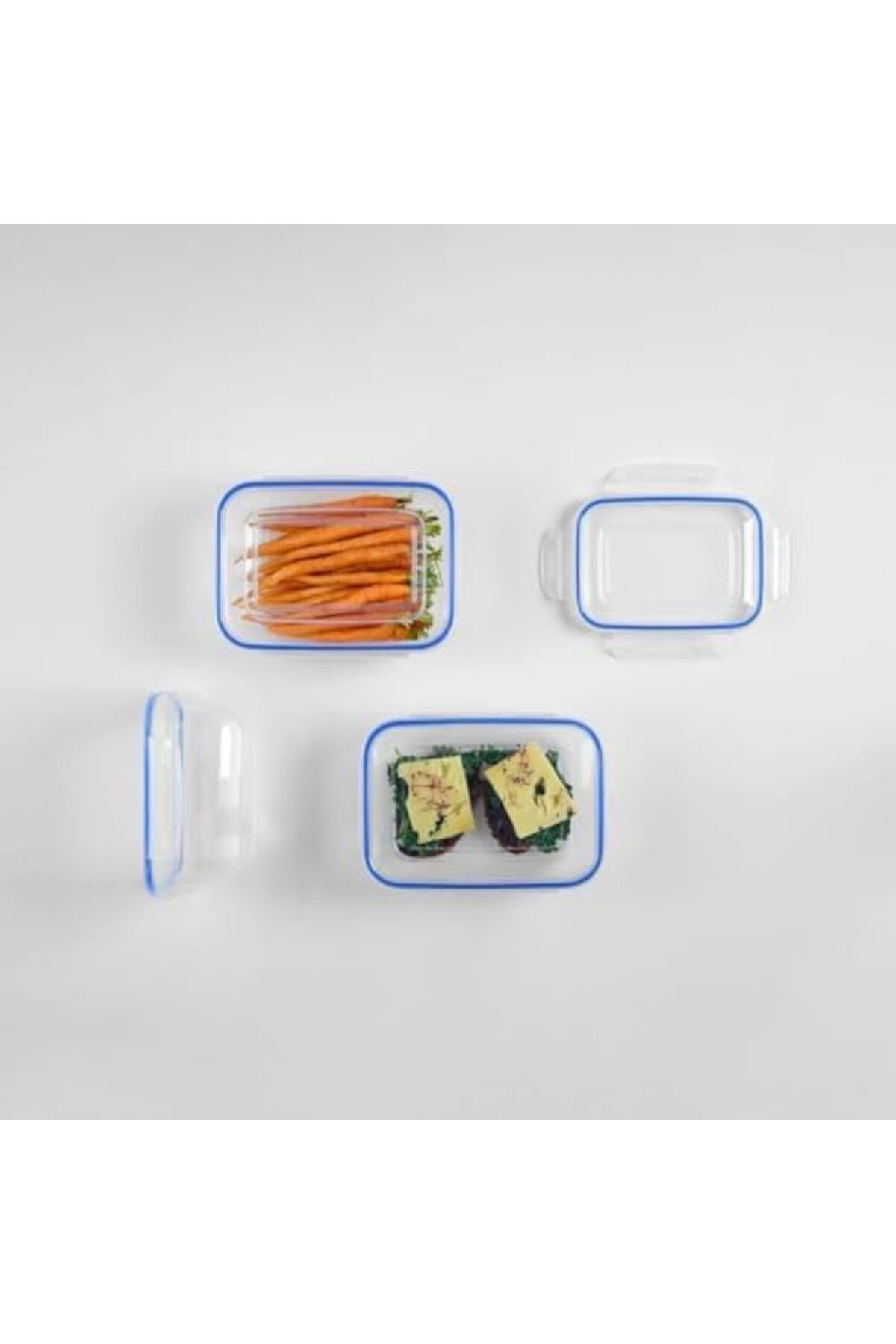 STOREMAX-Mrttnca Home Set of 6 Storage Containers with Leak Proof Lids, Pp Plastic with Gaskets, Various Sizes 3