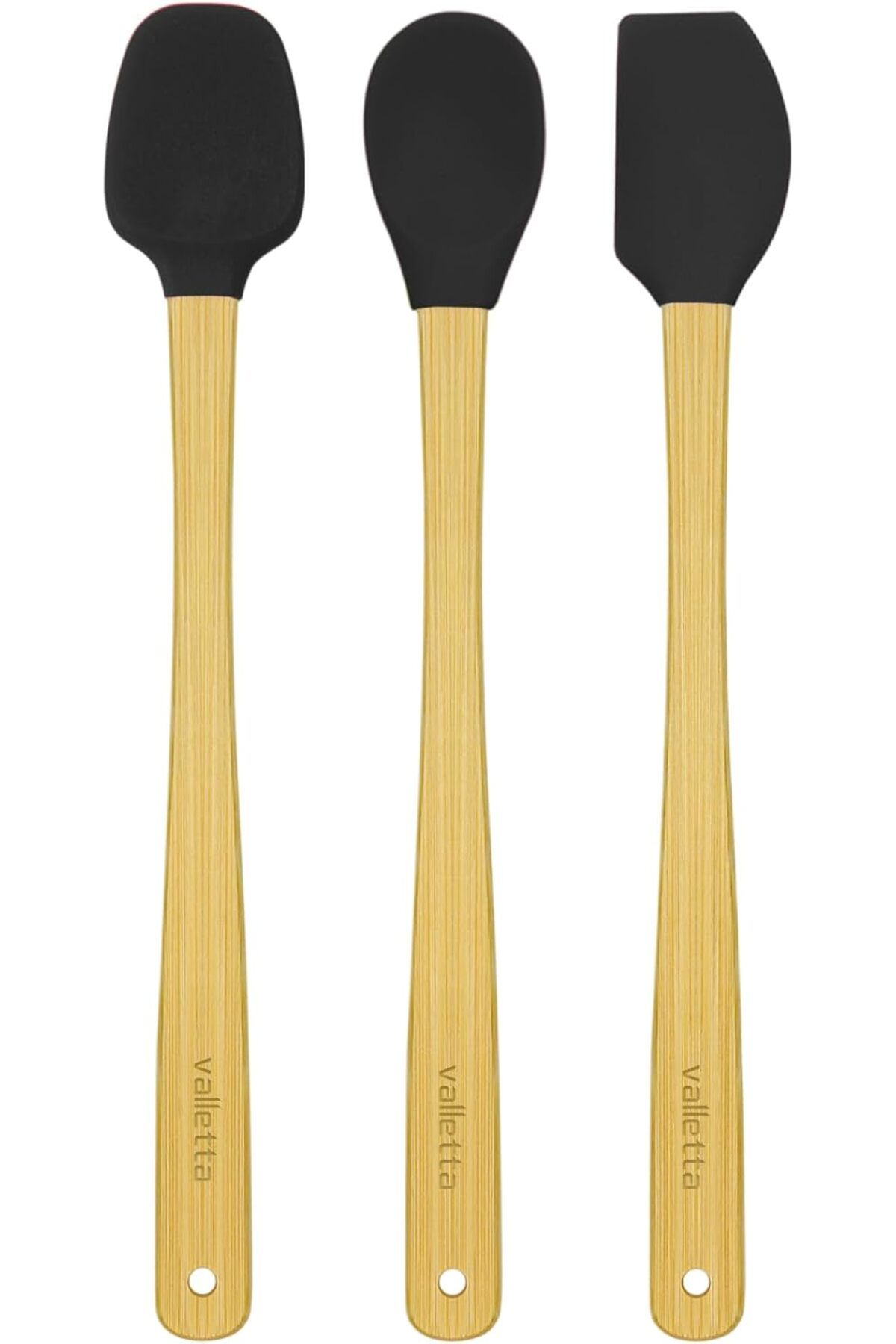 STOREMAX lvnmblya Indigo 3'Lü Siyah Bambu Silikon Spatula Seti Uzun 26 Cm Vlt1502 Shop Deesing 224120