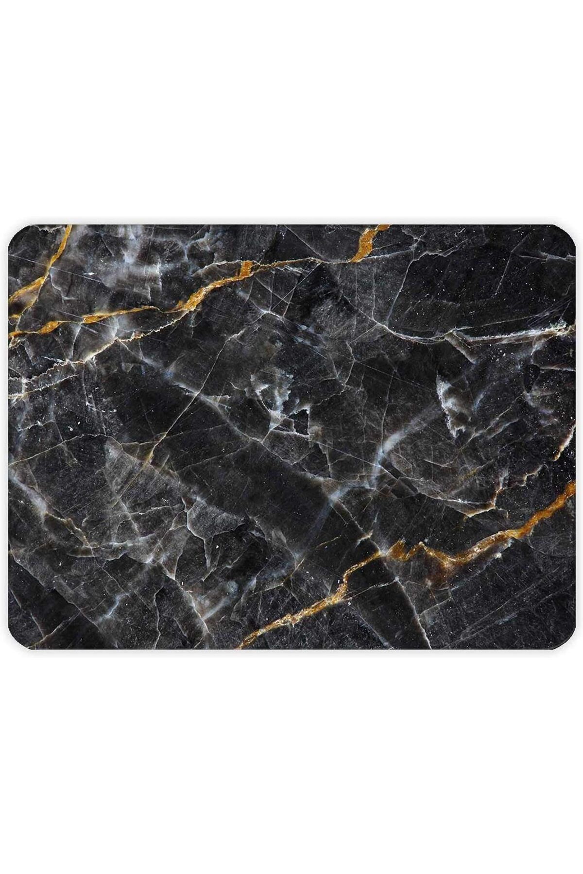 STOREMAX lbstorex 10011503202 Kahverengi Detaylı Siyah Mermer Görünümlü Cam Kesme Tahtası, 30cm x 40cm