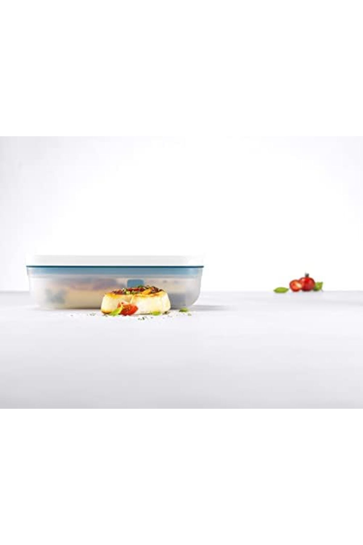 STOREMAX nffashopm Fresh & S Vakumlu Yemek Taşıma Kabı, L Düz, Plastik, Yari Şeffaf-Akdeniz Mavisi store