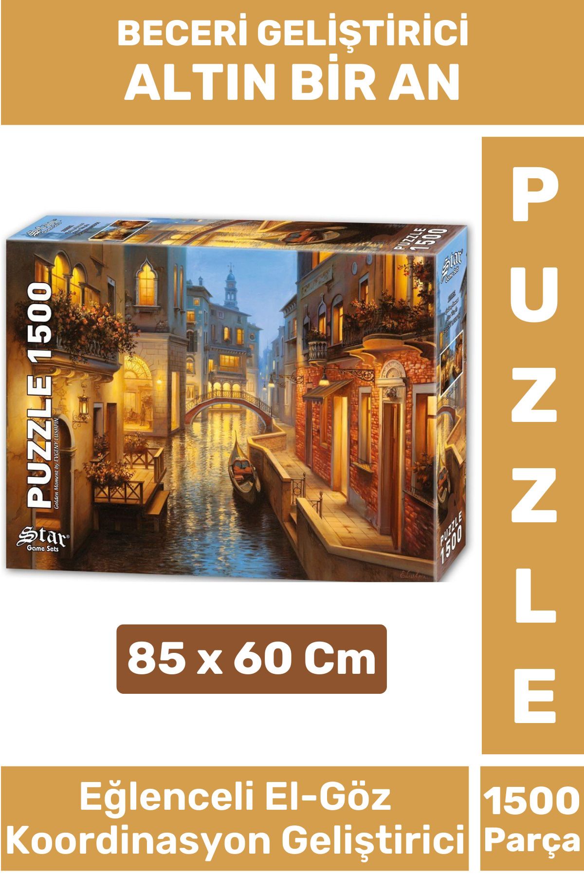 Wintoup Premium Eğlenceli El Göz Koordinasyon Hafıza Beceri Geliştirici 1500 Parça PUZZLE ALTIN BİR AN