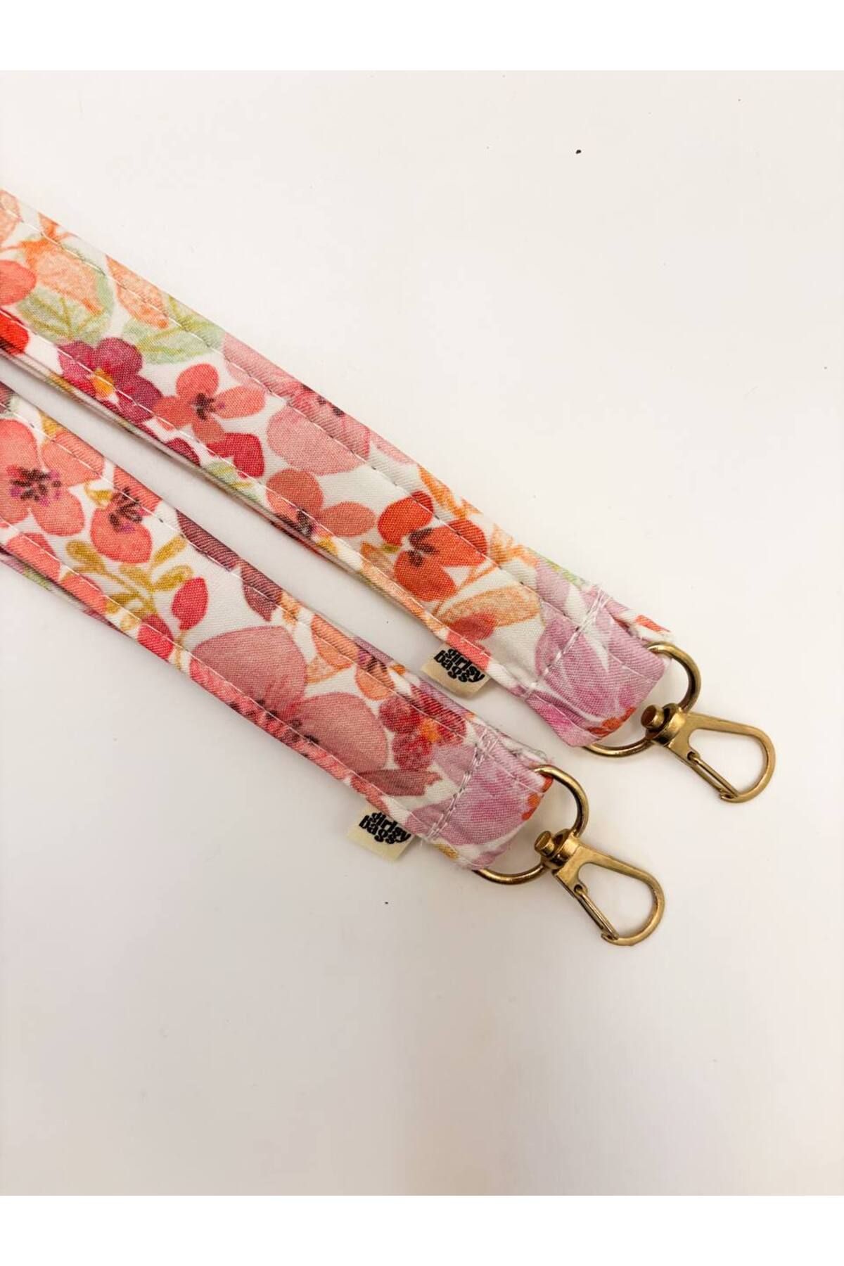girlsybags-Pink Floral Neck Strap Name Badge Holder Strap Pink Purple Neck Strap for Hospital School 4