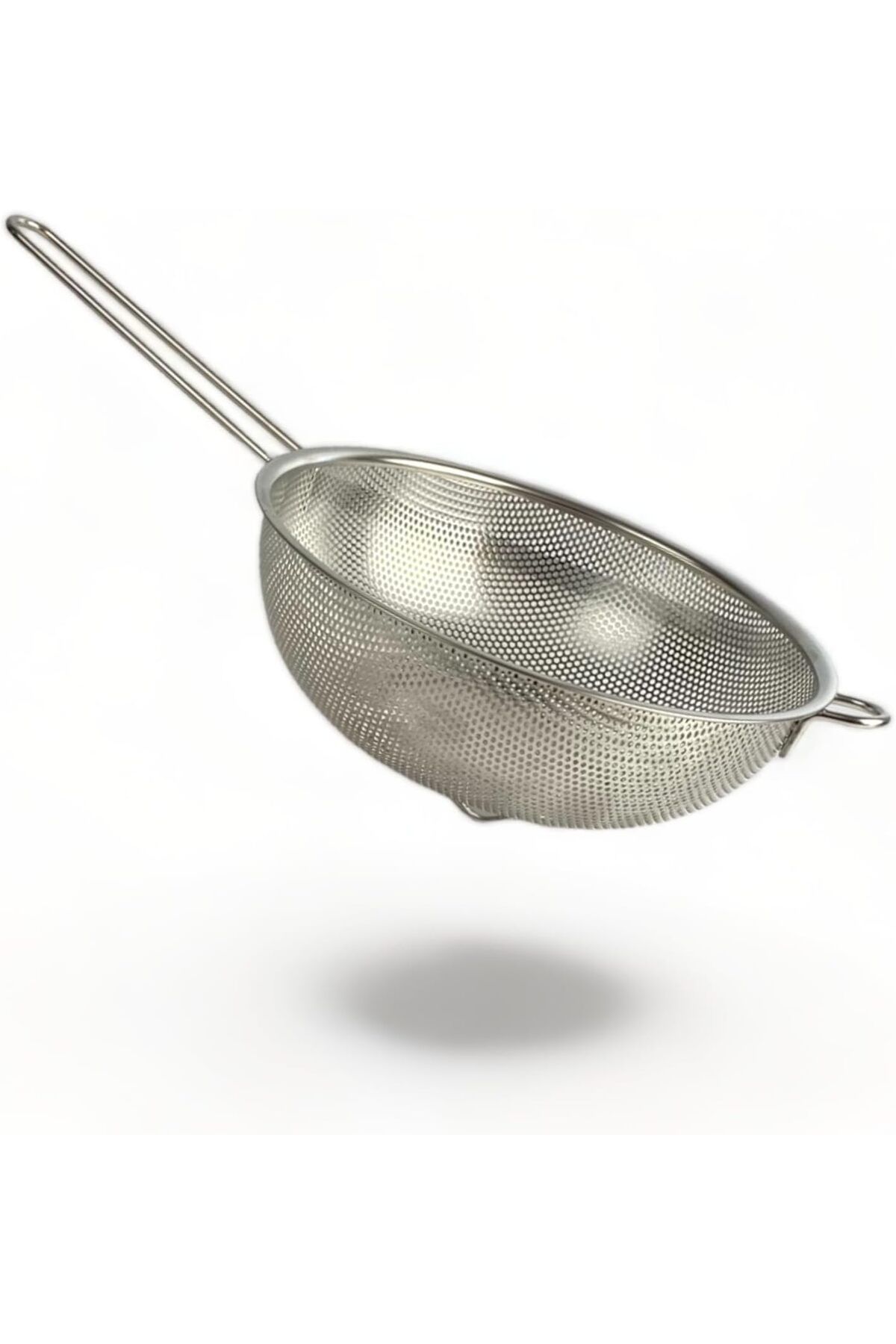 STOREMAX jvnnastore Saplı Paslanmaz Çelik Süzgeç, Büyük Boy Metal Süzgeç 22 * 10 Cm - Estetik ve Daya