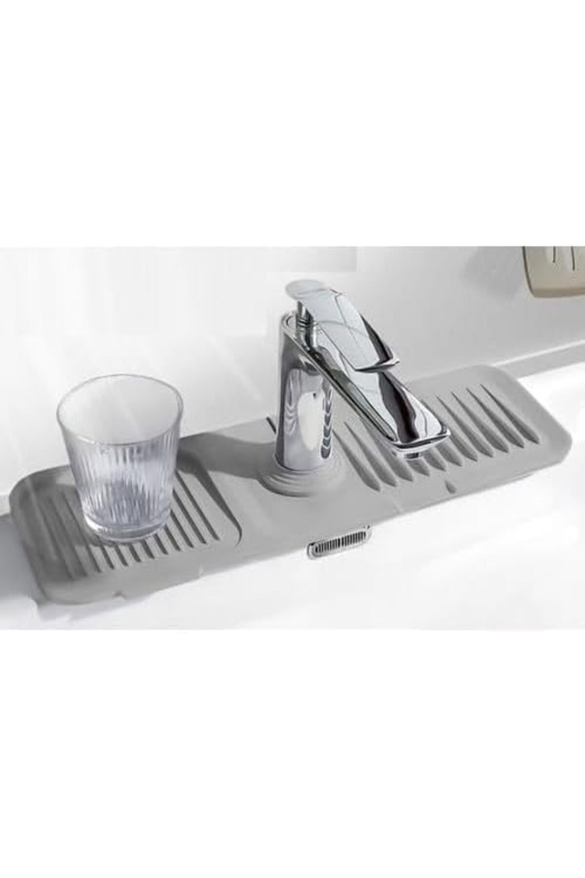 STOREMAX sellbuystore Home Musluk Matı, Eviye Matı,Elastik Musluk Matı Su Tutucu Düzenleyici Kaydırmaz T