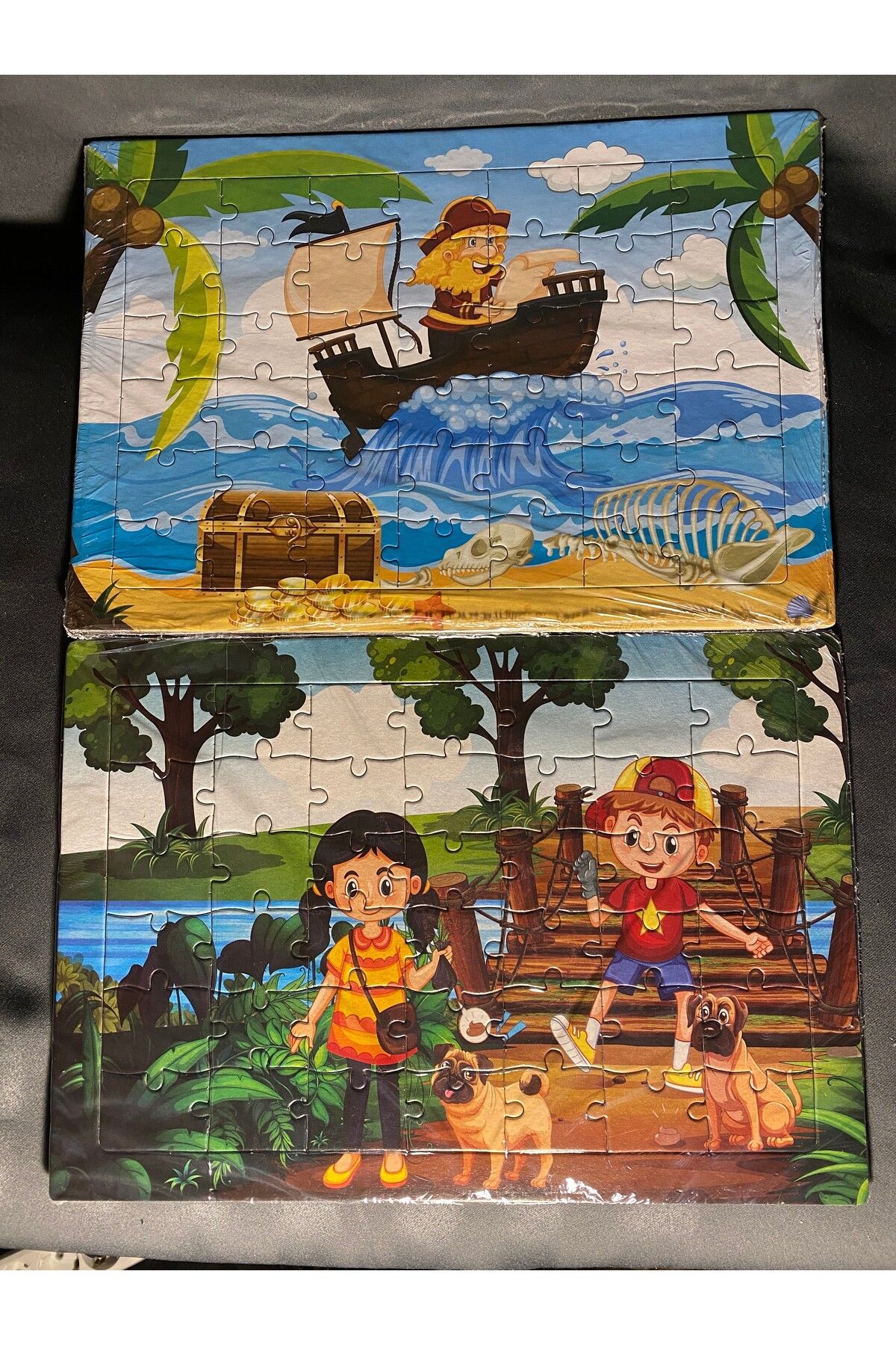 Tasarım Çocuk Eğitici Yapboz Çocuk Puzzle 42 parça 2 adet