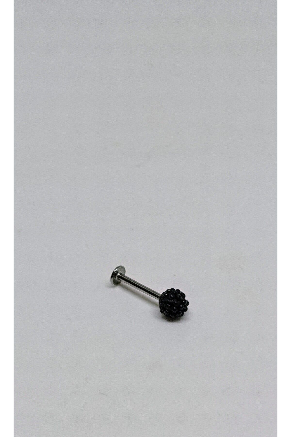 mama india alaçatı Cerrahi Çelik Siyah Şambala Top Piercing Uzunluk 10 Mm No 45