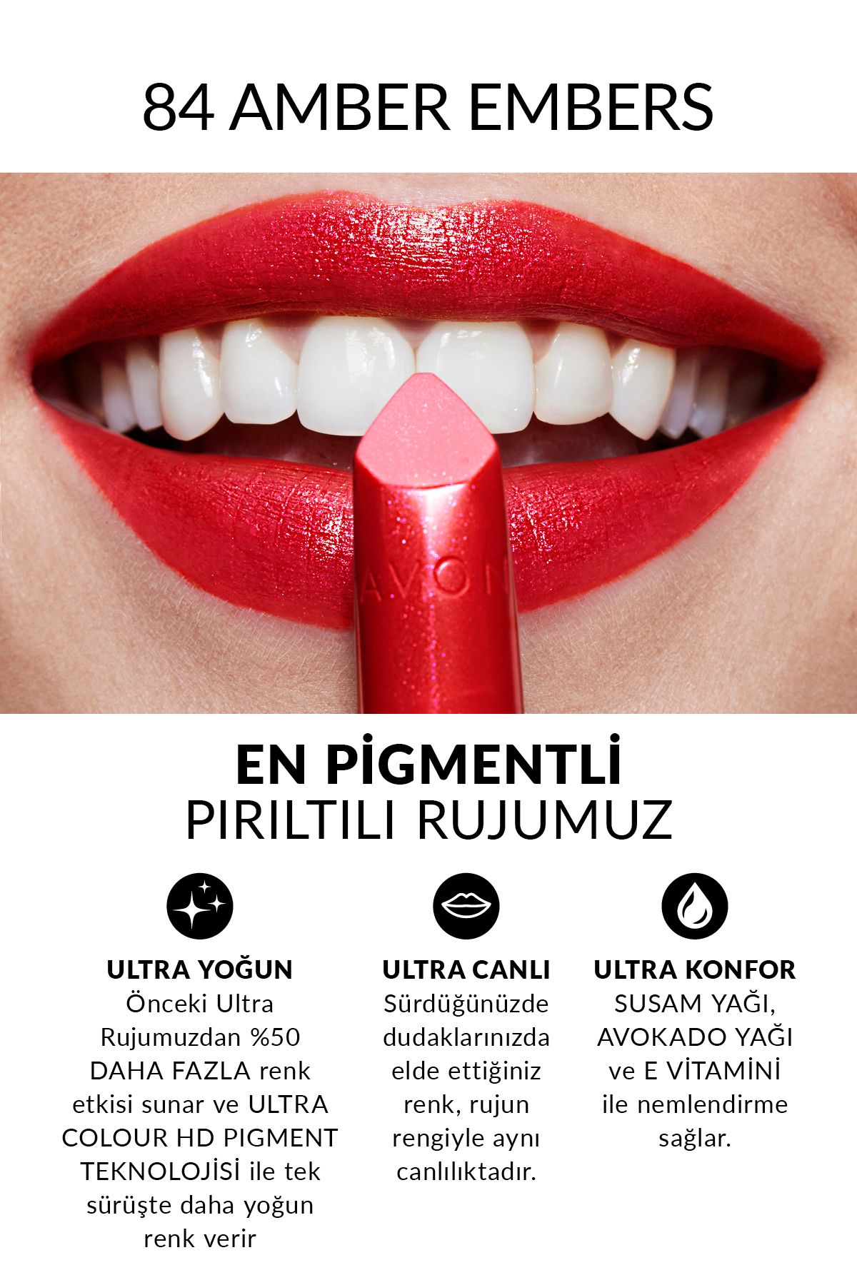 رژ لب Ultra Shimmer - Amber Embers Avon