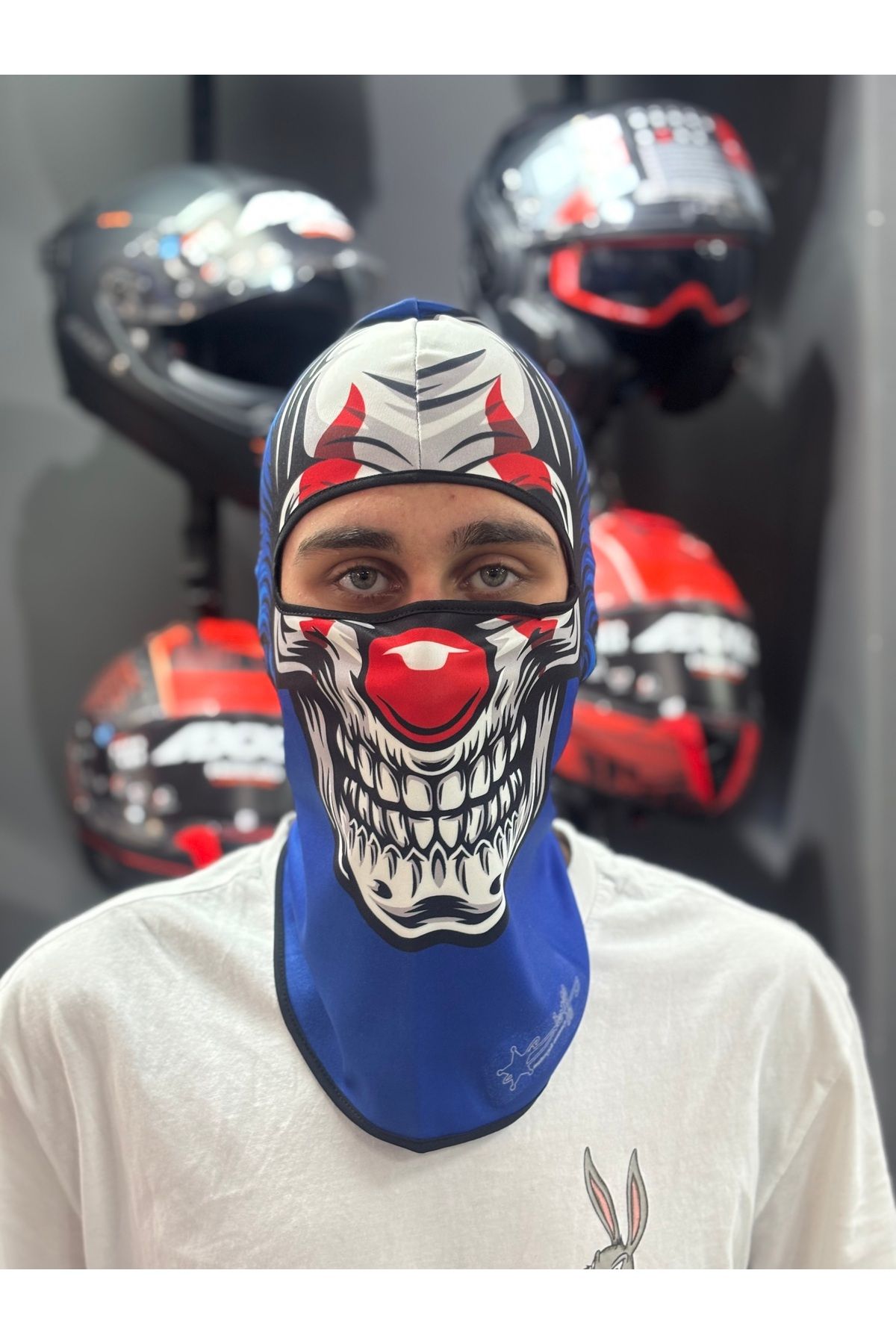 OKYANUSMOTO Balaklava Maske (Mavi Joker)