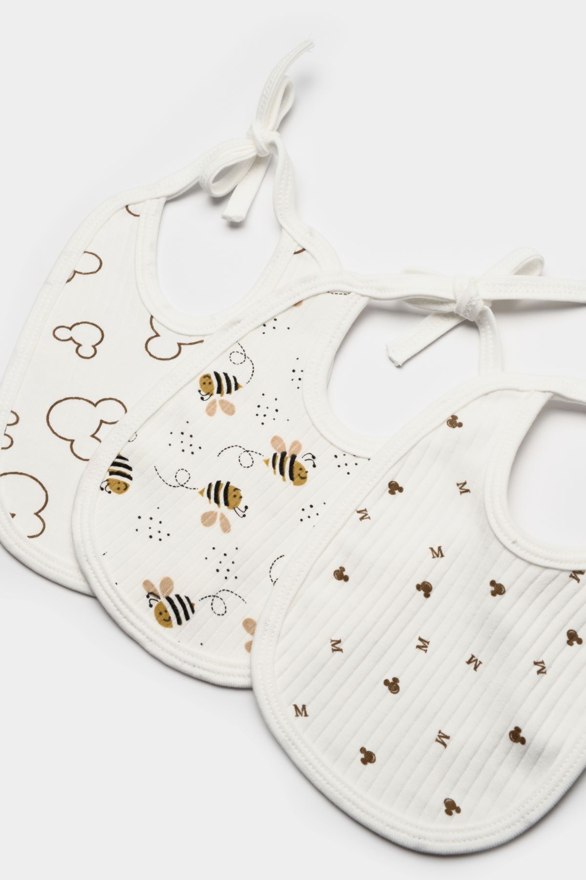 Bebe wini (6 ADET) BEBEWİNİ %100 Organik Pamuklu Çift Katlı Bebek Önlük fotoğrafı 2 (önizleme)