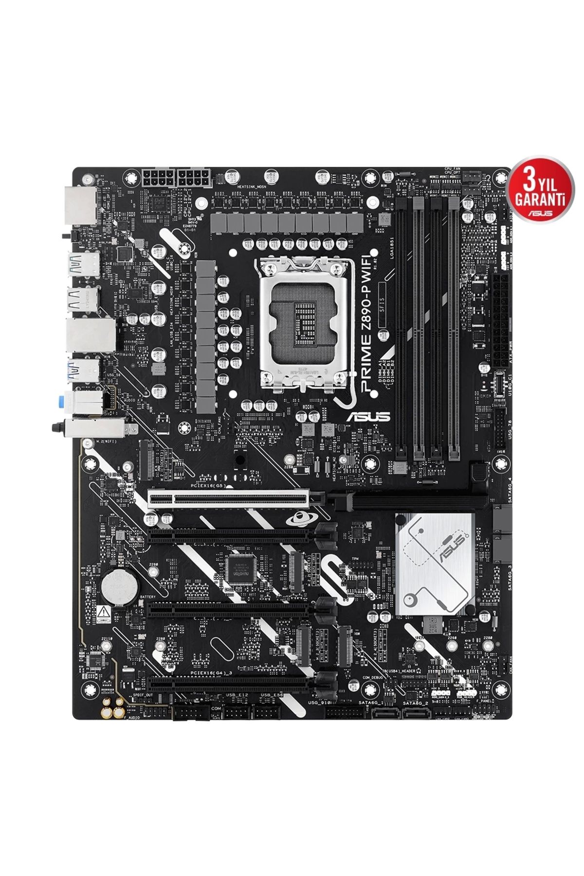 ASUS-Prime Z890-P Wifi7 Atx 14 1 2 1 - Ddr5 7600 Dp HDMI Usb4 4X M2 Usb3.2 - Intel Lga1851 Chipset 3