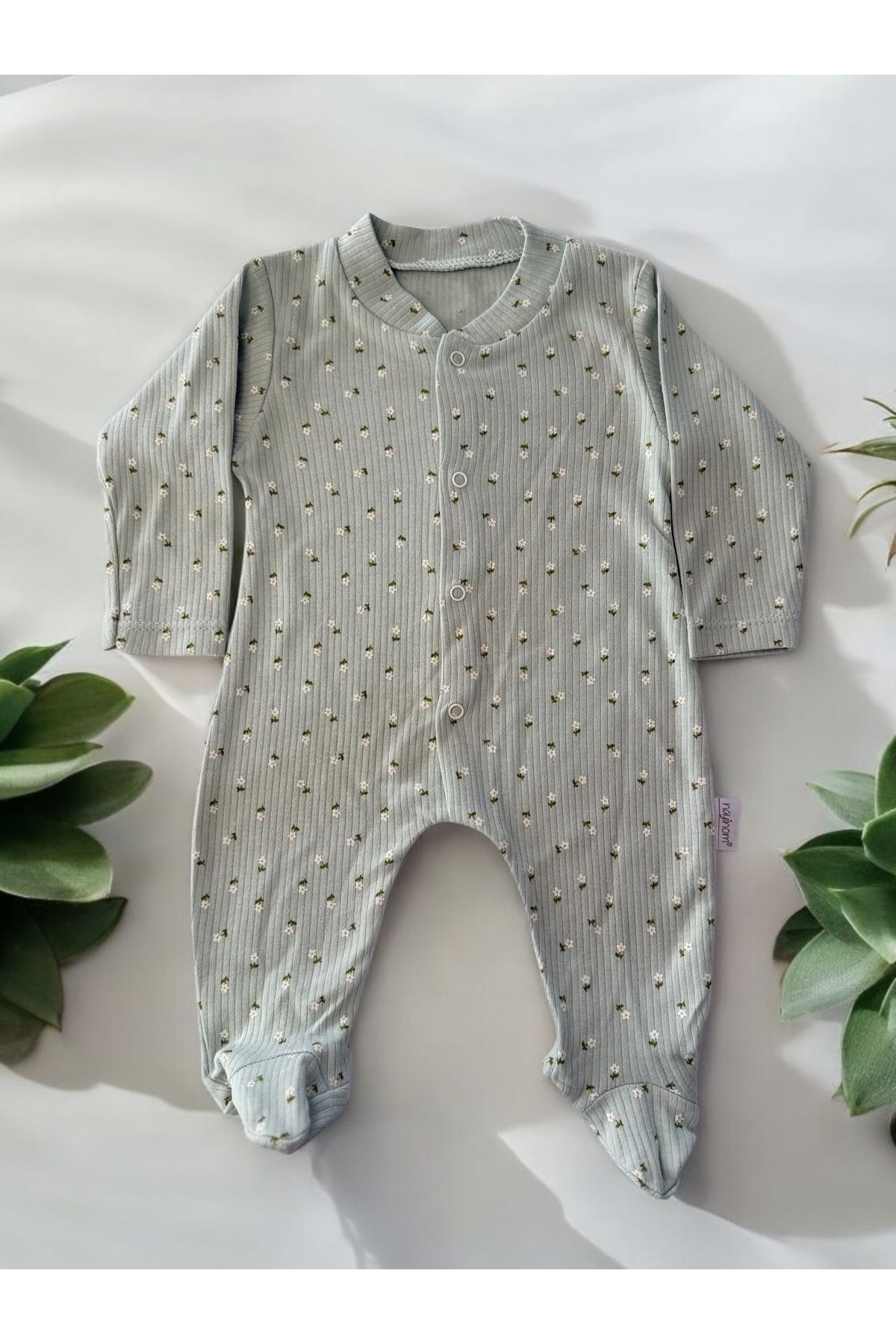Bebesi-Strawberry and Flower Patterned 2 Pieces Baby Girl Bodysuit 2