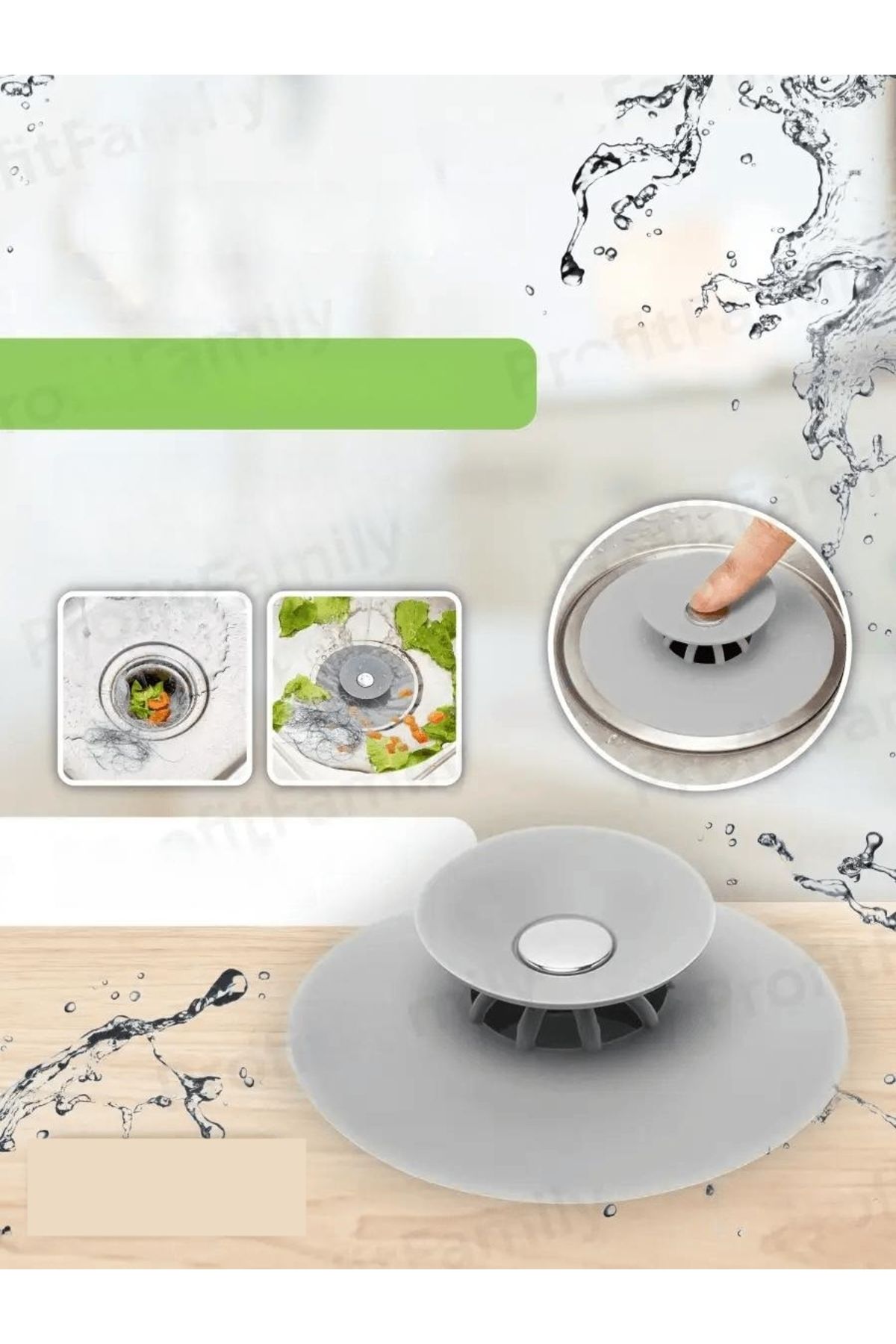 Transformacion-721277   Model Sink Strainer - Push-Drop 2 Pcs 7