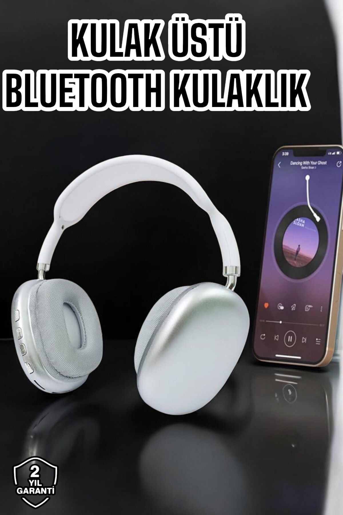 teknodayım P9 Plus Kablosuz Kulak Üstü Bluetooth Kulaklık Beyaz Mikrofonlu Kulaküstü Kablosuz Kulaklık