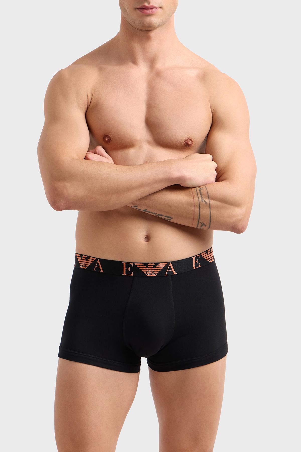 Monogram Logo Stretch Cotton 3 Pack Boxer باکسر مردانه Emporio Armani