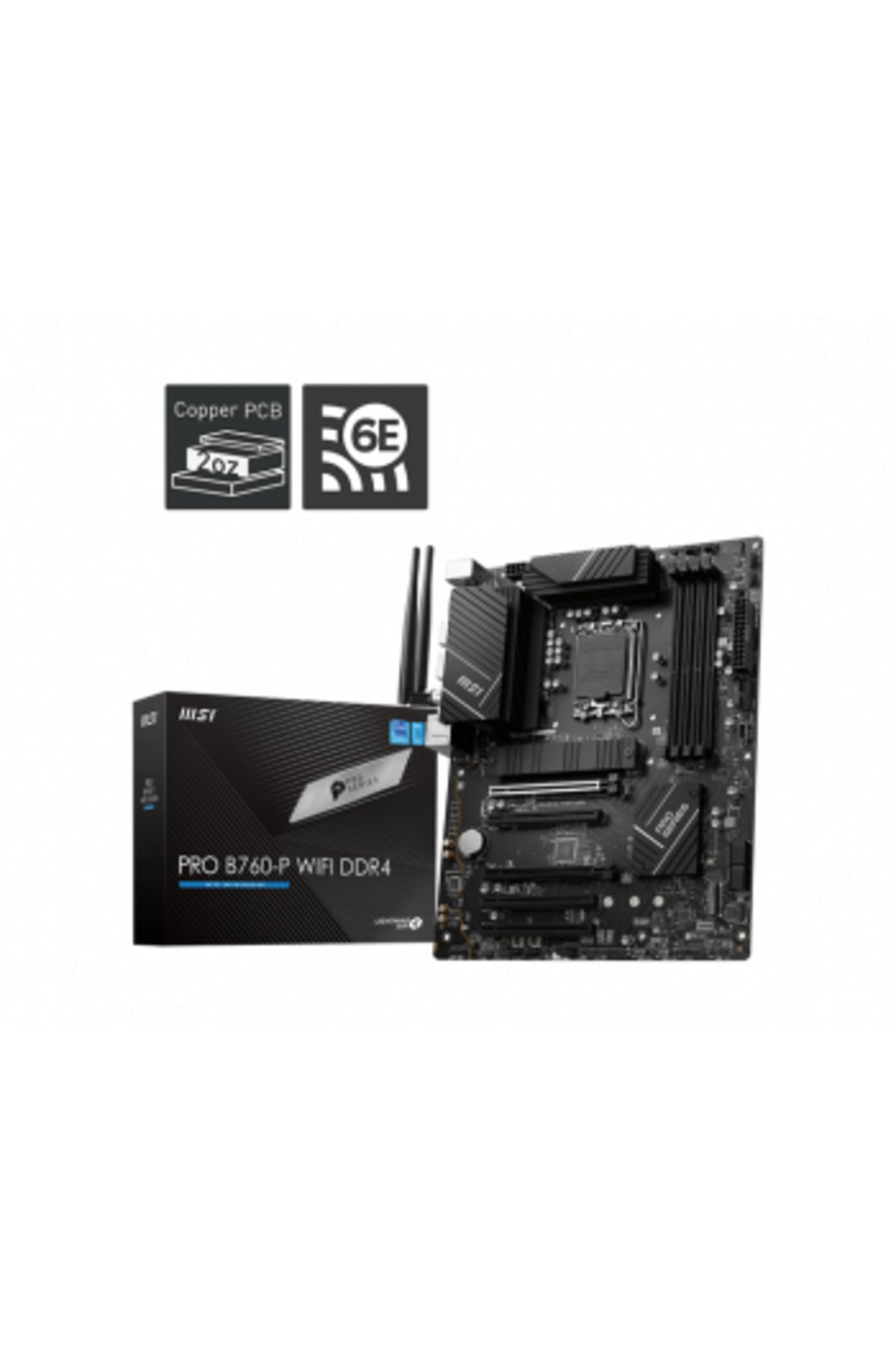 MSI-Pro B760-p DDR4 II 5333 (OC) PCI-E M.2 HDMI DP ATX 1700P - مجموعة ذاكرة DDR4 مزدوجة القناة 1