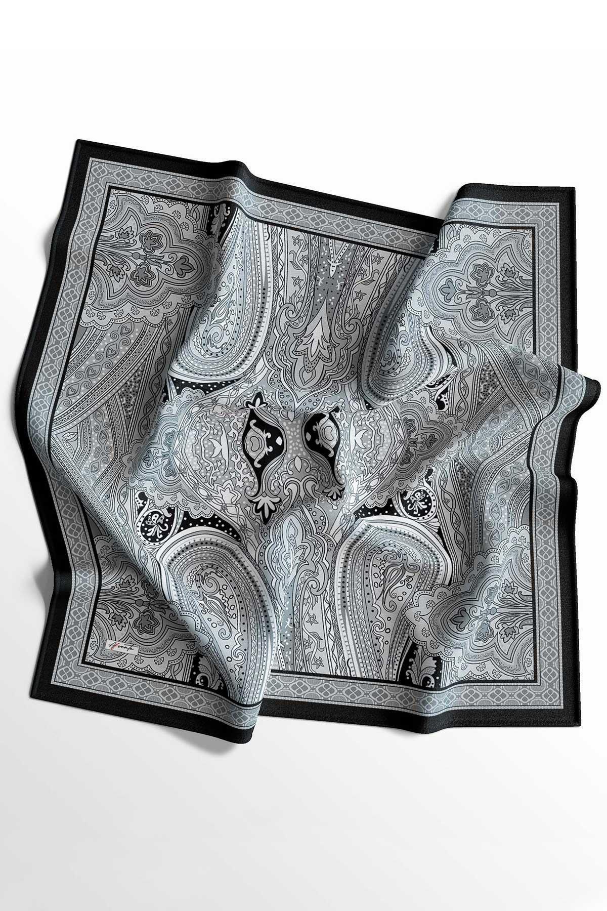 AFVENTE-Black Soft Etro Scarf 5