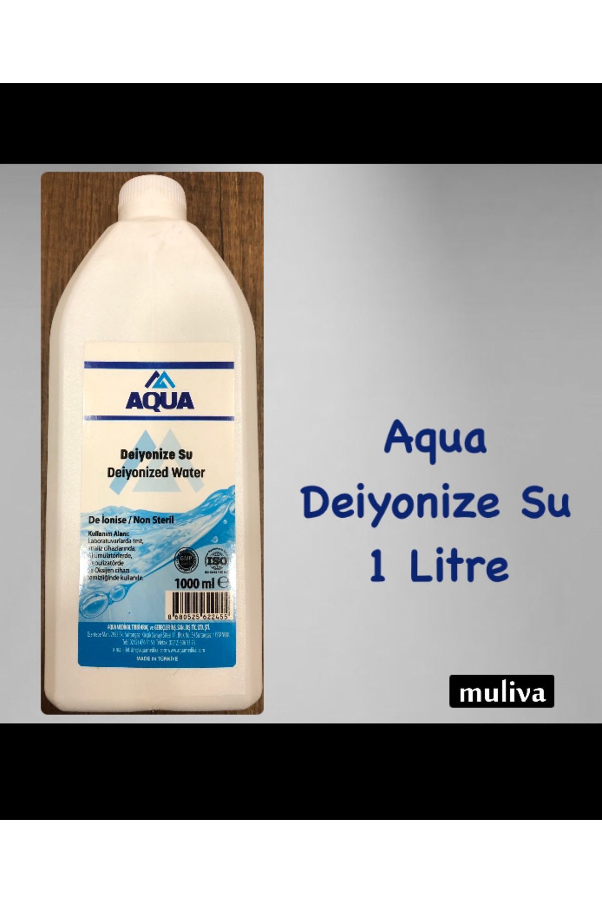 muliva # aqua Deiyonize Su ( Saf Su ) 1 Litre