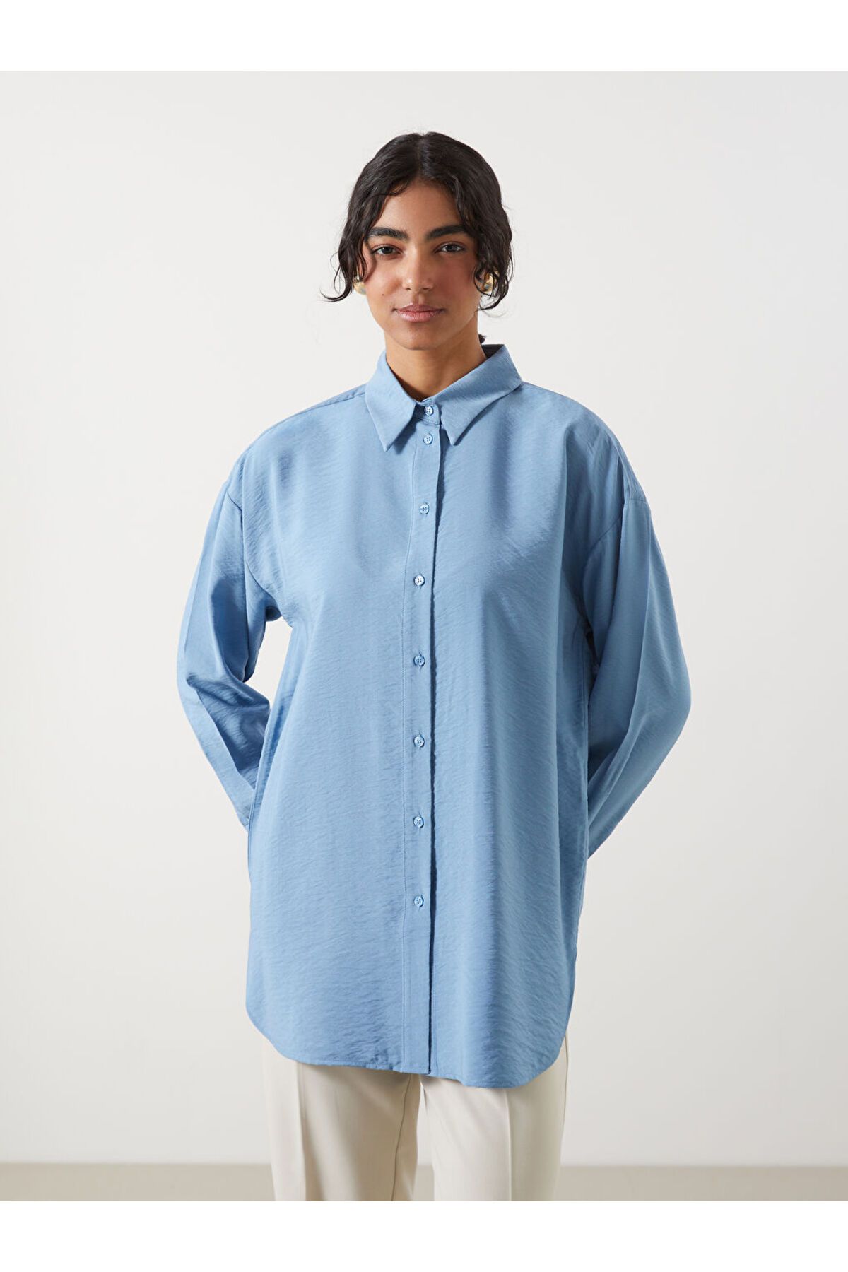 LC Waikiki Yeni Sezon Oversize Kadin Gomlek Tunik - S5GO21Z8