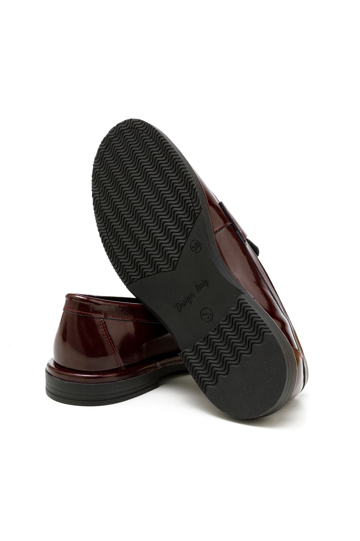 John May-Women'S/Girls Classic Oxford Rc-25Y-001-R40220 John May 582-Burgundy Patent Leather 5