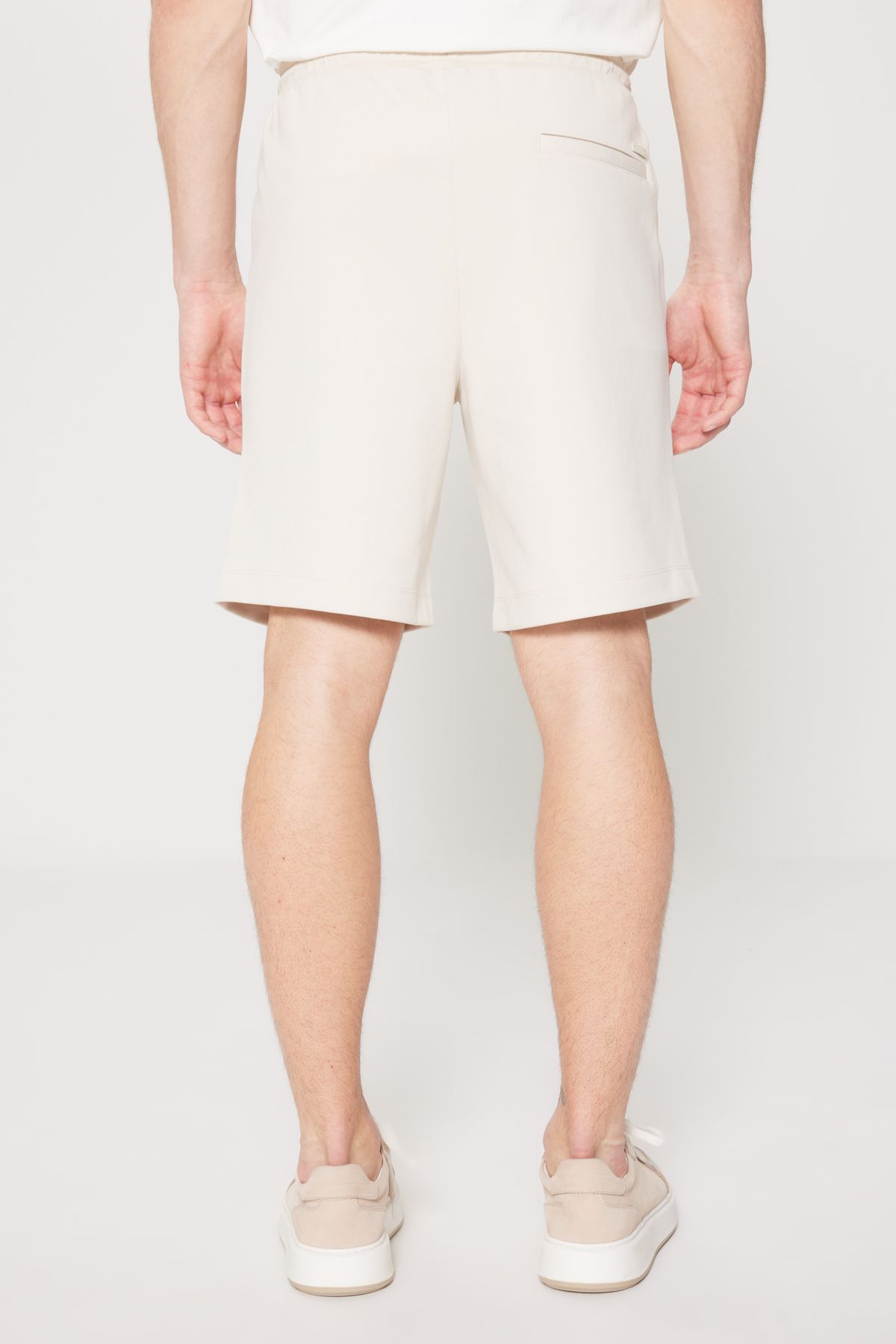 ALTINYILDIZ CLASSICS-Men's Beige Slim Fit Slim Fit Cotton Side Pocket Knitted Shorts 6
