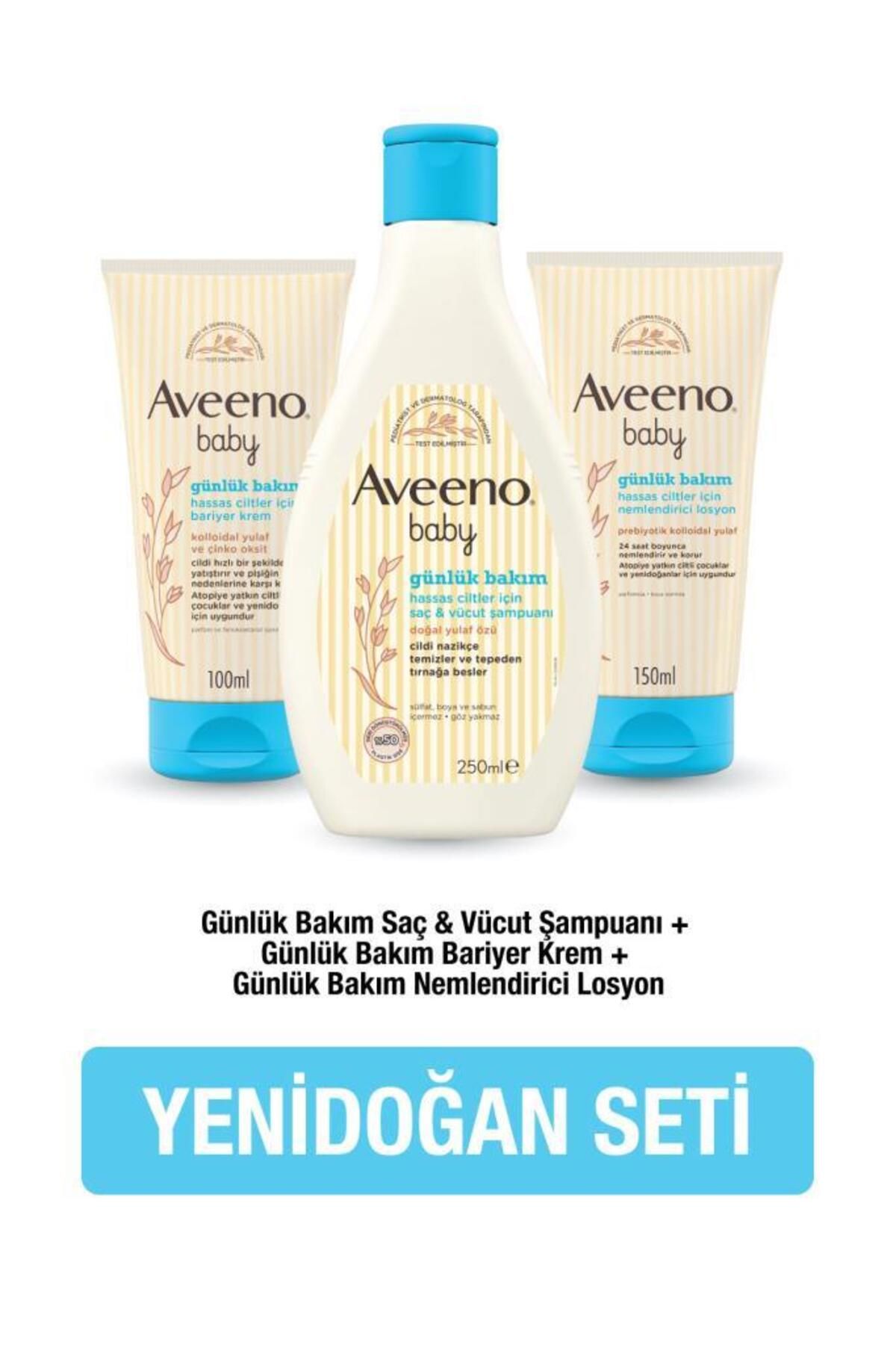 AVEENO Baby Şampuan+ Bariyer Krem+ Losyon