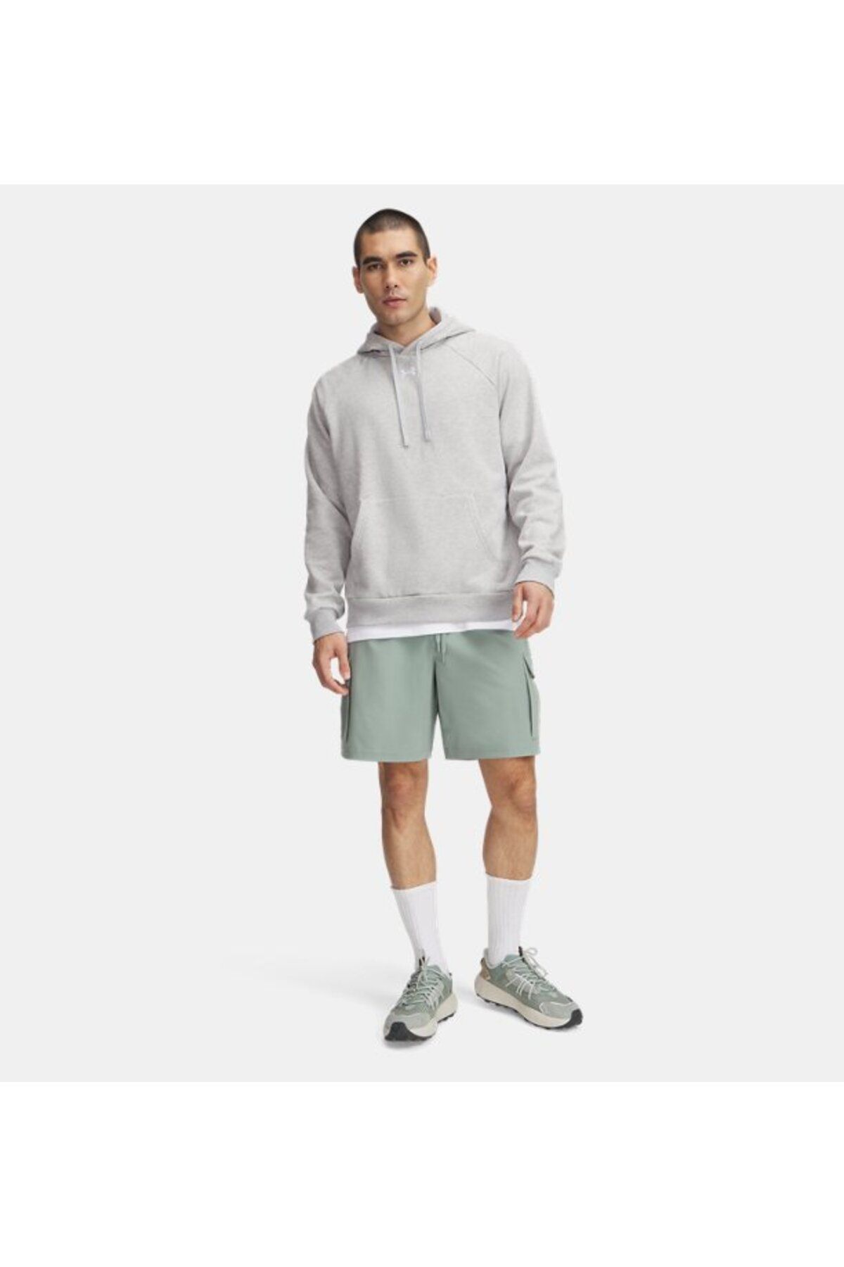شورت ورزشی سبز مردانه های باری بافندگی اورجینال Under Armour