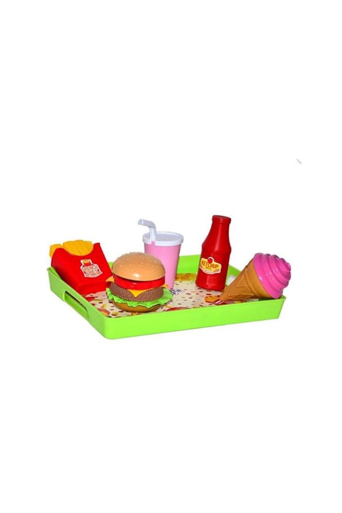 YAPIŞKAN STORE 30 PCS oyuncak kesilen pizza & hamburger set kesilen pizza evcilik oyuncakları mutfak seti