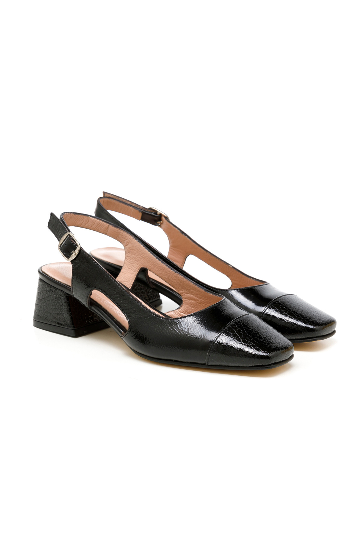 John May-Women'S/Girls Sandals Mar-25Y-133 Black Patent Leather-Black Snake 2
