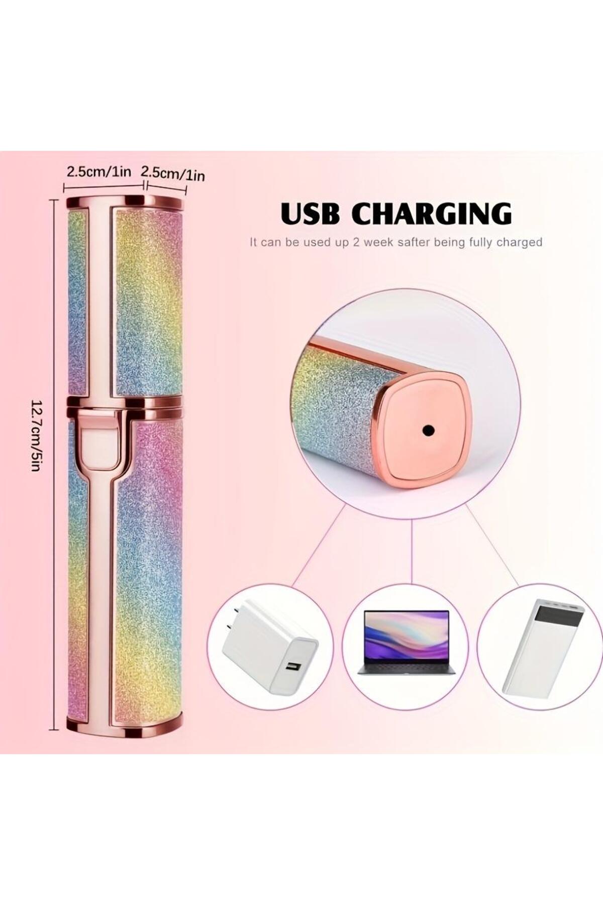  دستگاه اصلاح موی دو سر قابل شارژ Simli Luxury برای ابرو، سبیل، ریش‌تراش و اپیلاسیون صورت یونی‌سکس — MBSYKKECCGDRM  — تصویر 6 از 8