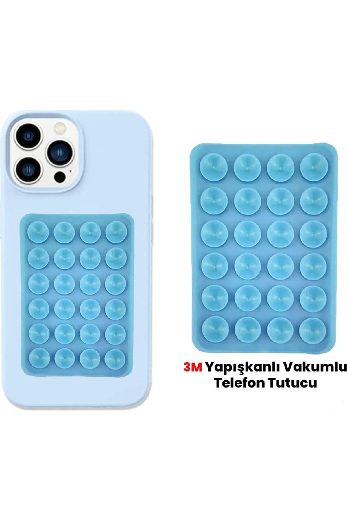 YEPAR Silikon Vantuzlu Telefon Tutacağı 24 Vantuzlu 1 Paket Yapışkanlı Cep Telefonu Tutucu