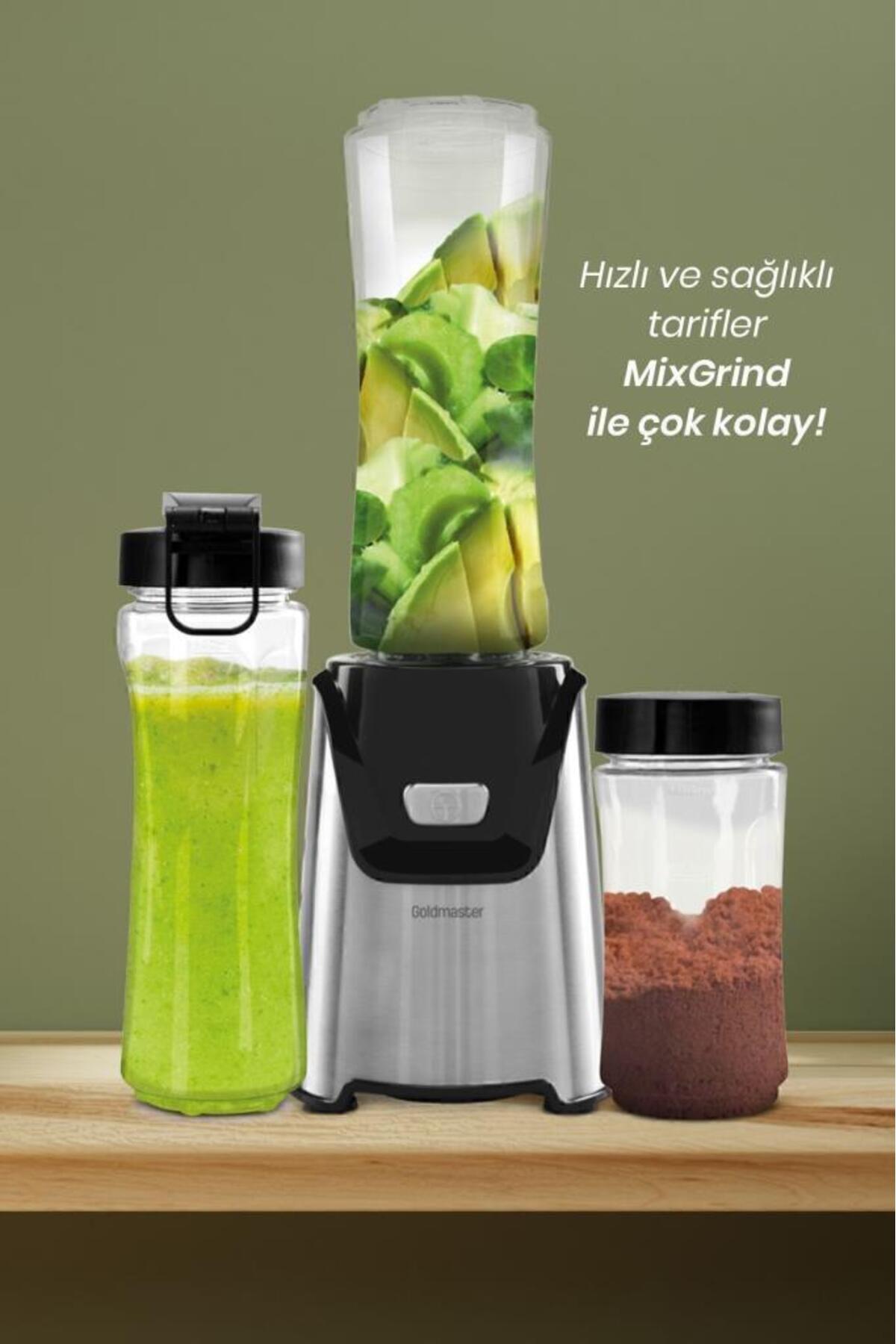 GOLDMASTER-Mixgrind 2in1 - Smoothie Blender and Coffee Spice Grinder with Stainless Steel Blade 6