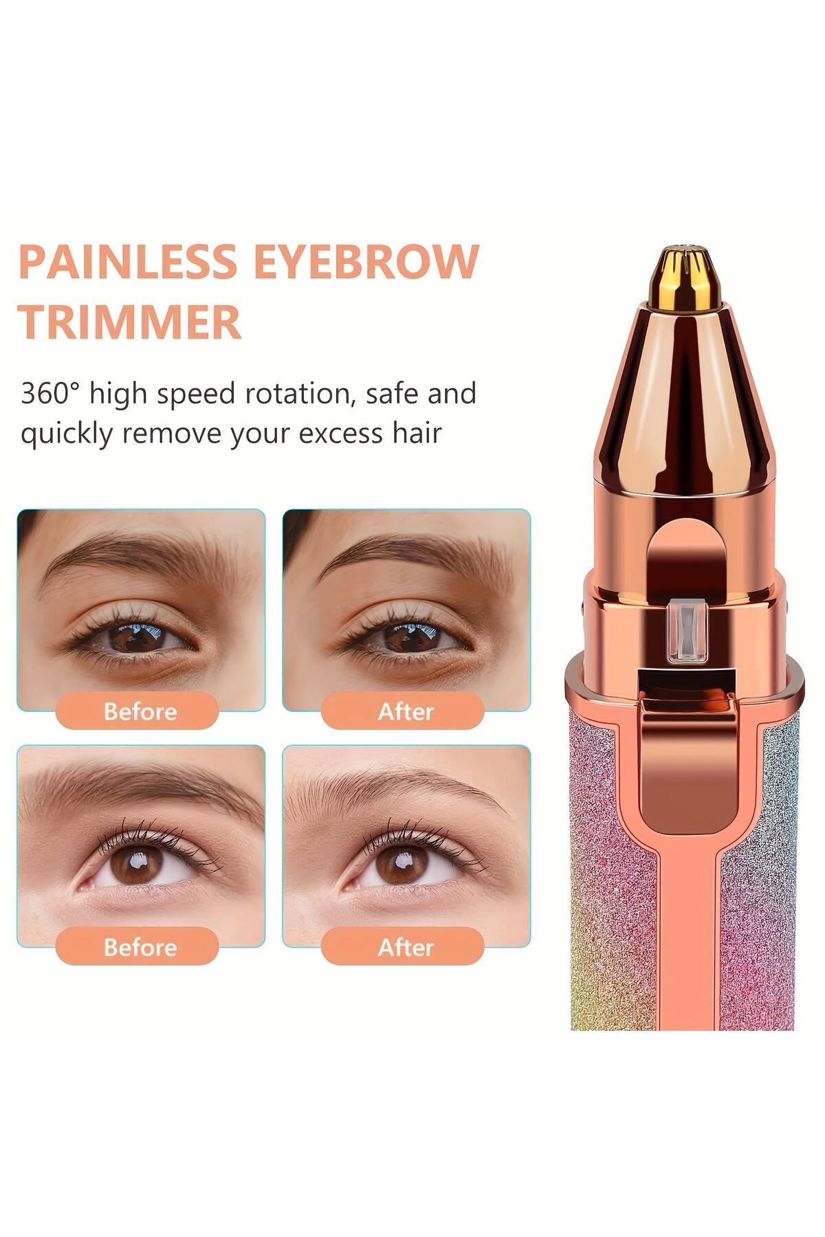  دستگاه اصلاح موی دو سر قابل شارژ Simli Luxury برای ابرو، سبیل، ریش‌تراش و اپیلاسیون صورت یونی‌سکس — MBSYKKECCGDRM  — تصویر 8 از 8