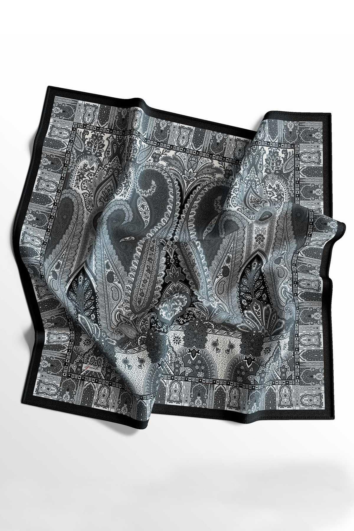 AFVENTE-Black Soft Indian Scarf 7