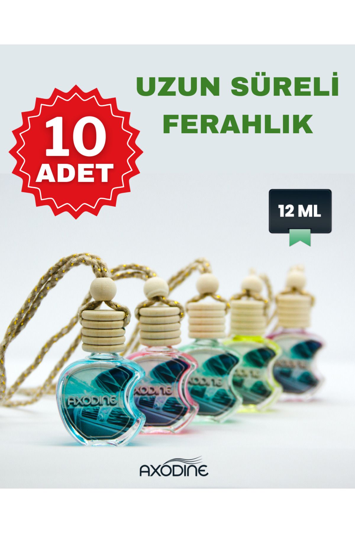 axodine DEKORATİF İPLİ OTO/ARAÇ KOKUSU 12 ML - 10 ADET