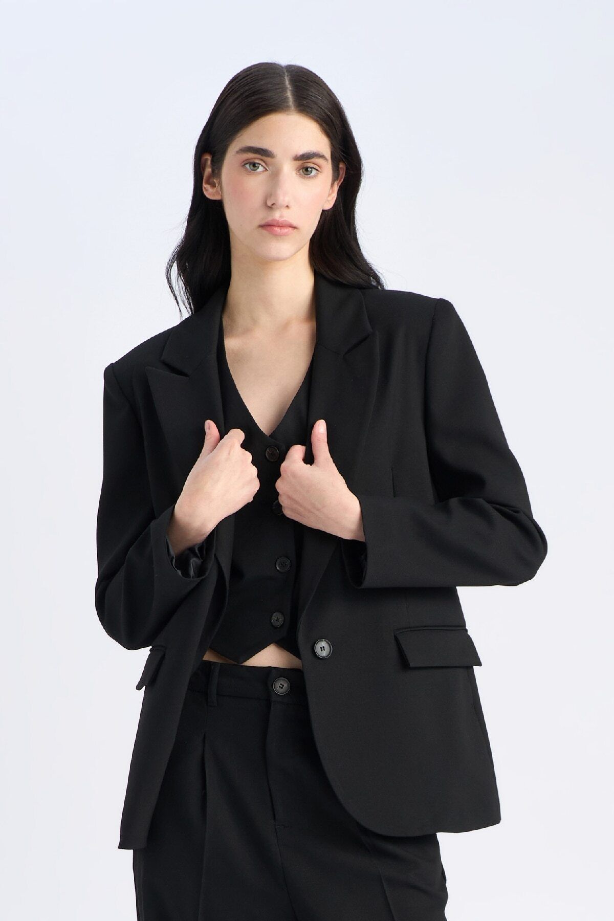 DeFacto-Marynarka o kroju oversize i szerokim kroju B0490Ax25Sp 3
