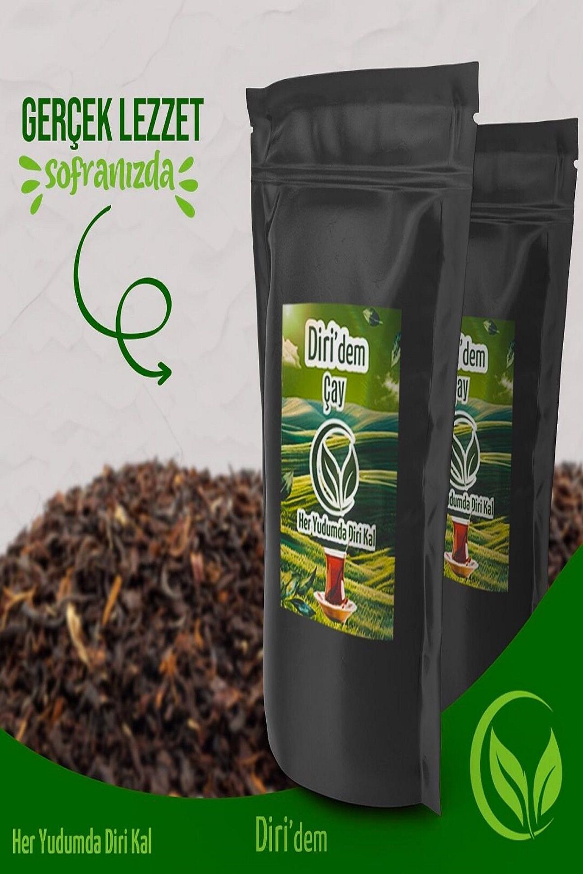 DİRİDEM DÖKME SİYAH ÇAY (ÖZEL) 750 GR.