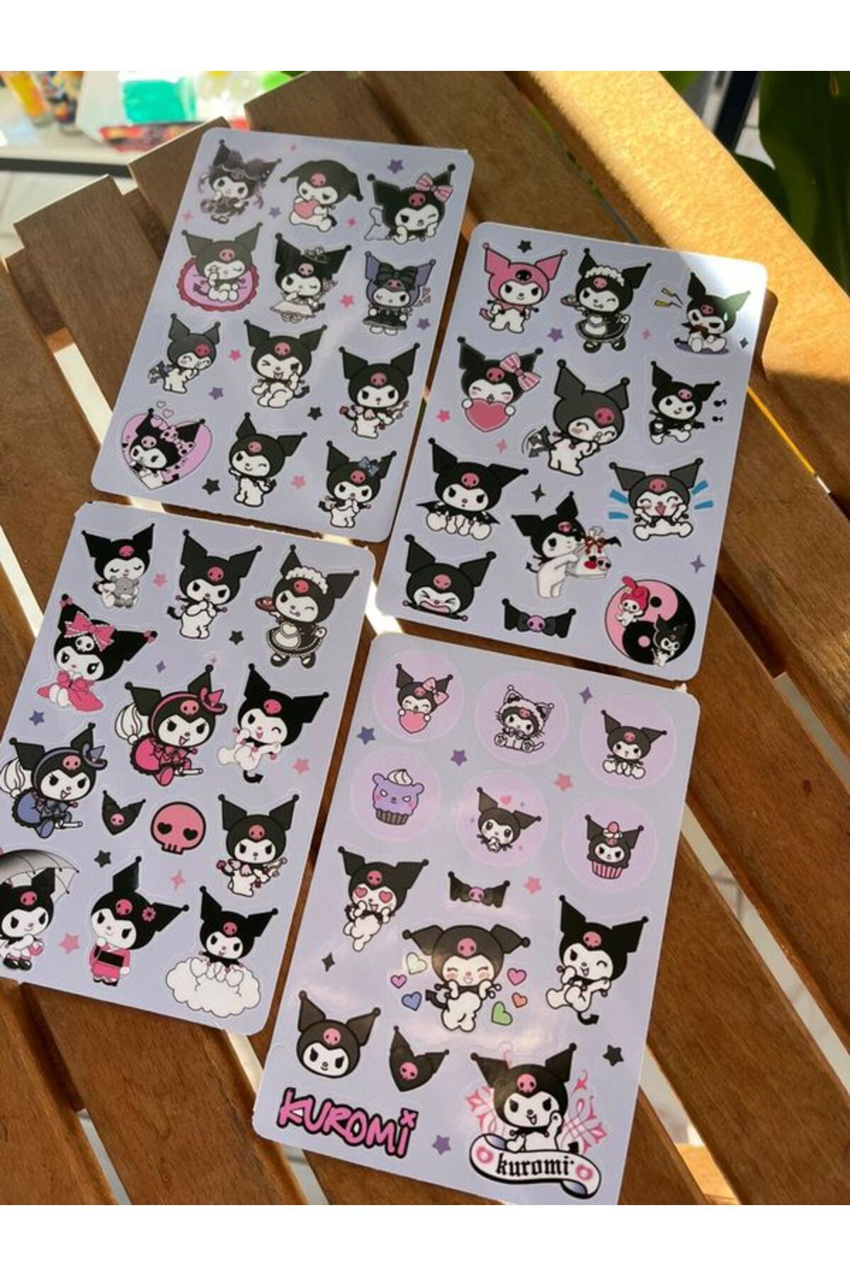 EyER Shoping Kuromi Karakter Sticker Seti 50+ Etiket