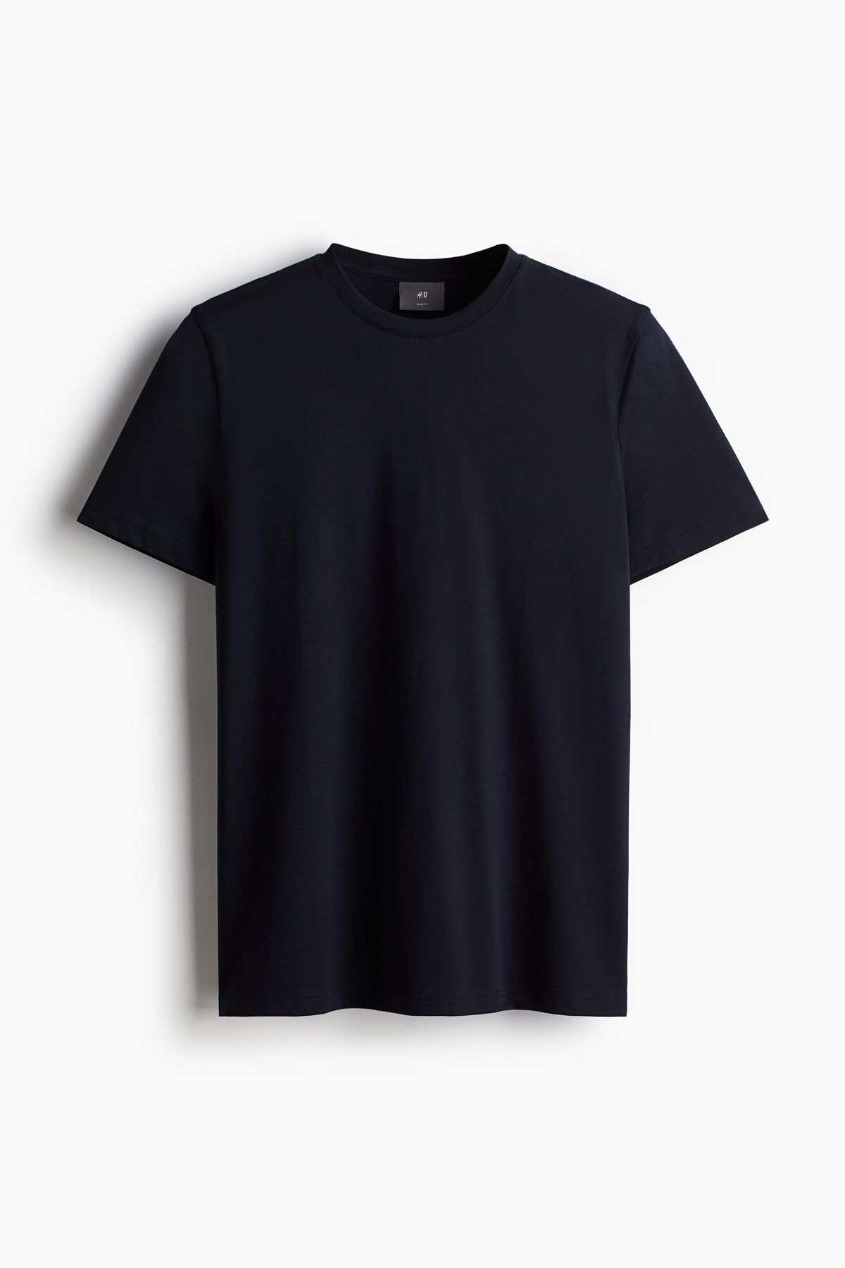 تی شرت آبی مردانه SLIM FIT PIMA T اورجینال H M H&M