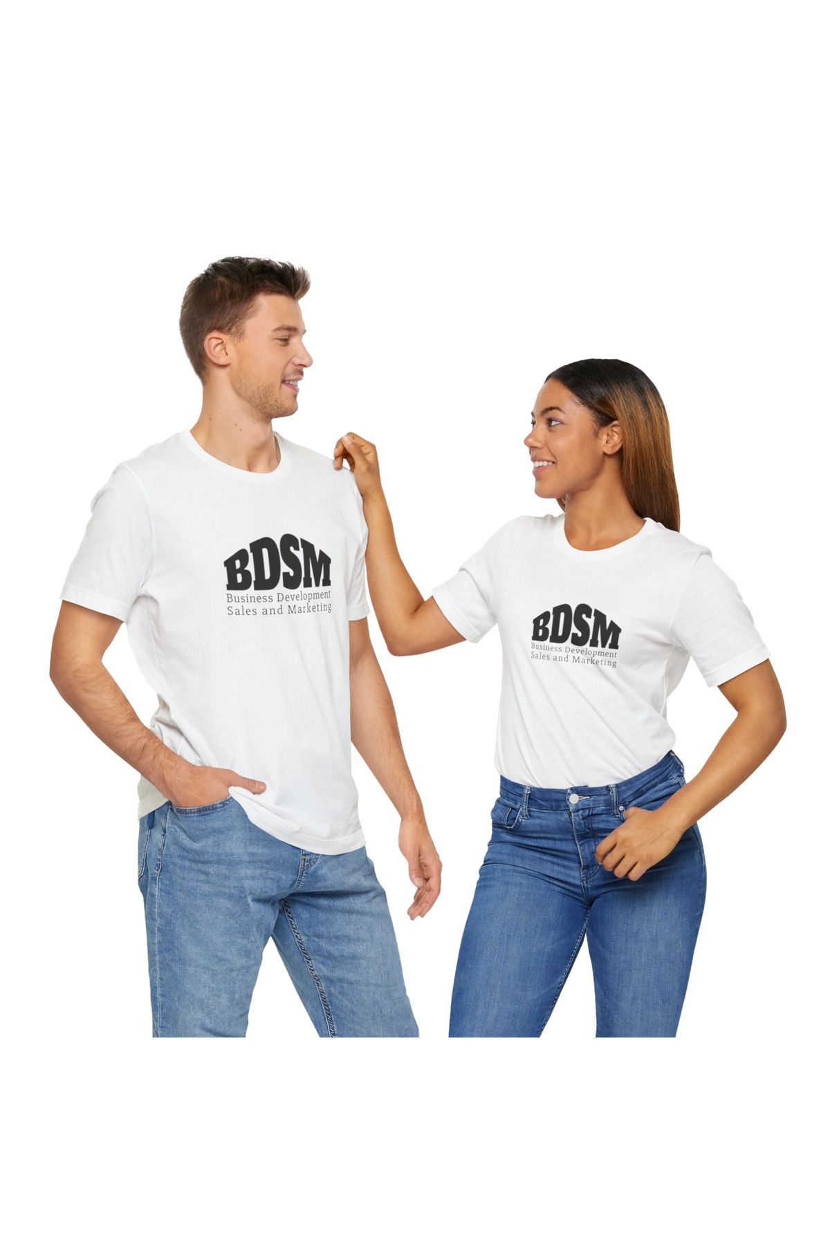 IVART-Bdsm-Business Development Printed -Unisex -100% Cotton Crew Neck Short Sleeve Regular T-Shirt 4