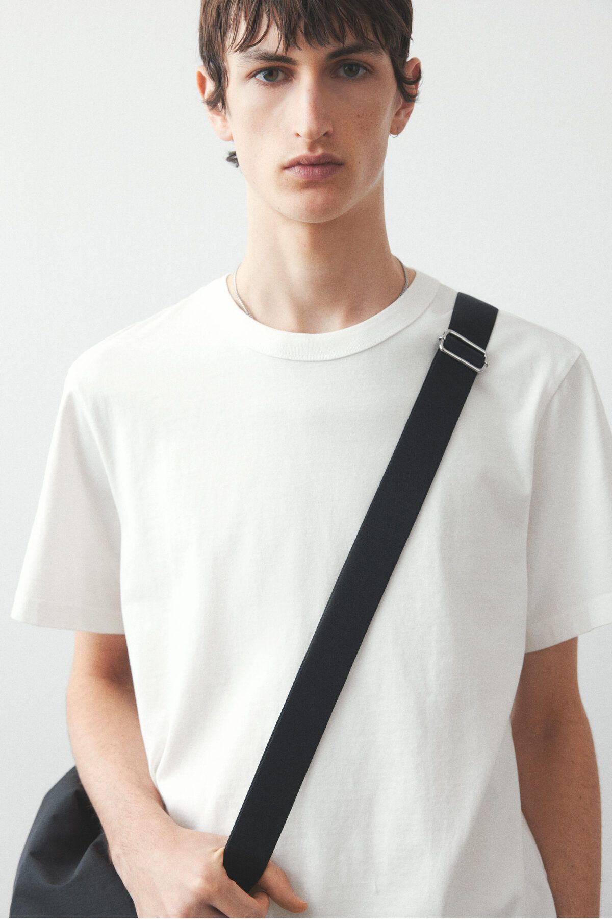 تی شرت سفید مردانه تناسب منظم T اورجینال H M H&M