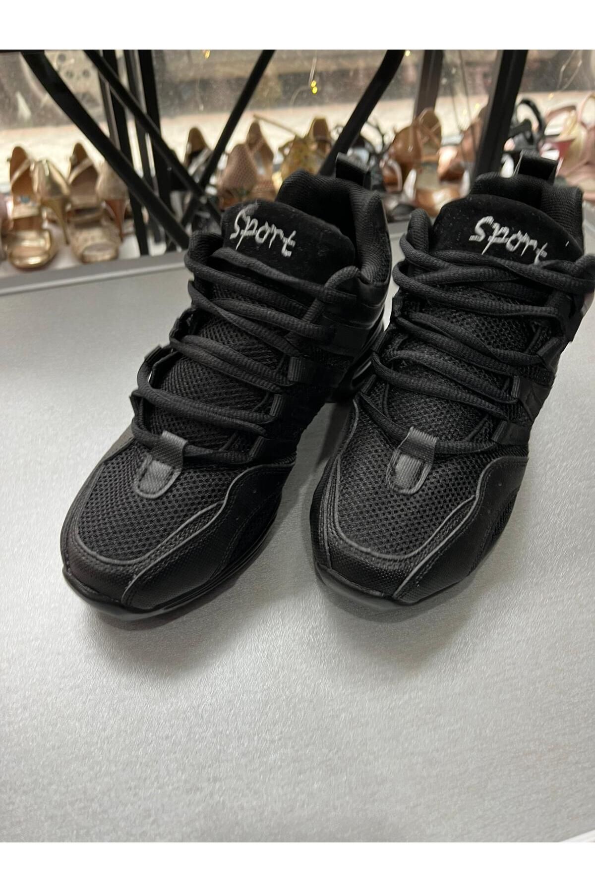 SUNA-Black Multi Strap Snekers Dancing Practical Shoes 3