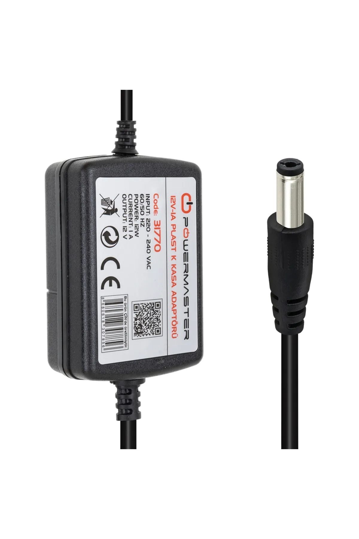 Temiz Pazar PM31770 12 VOLT  1 AMPER  12 WATT 5.5*2.5 UÇLU İKİ UCU KABLO  MASAÜSTÜ ADAPTÖR