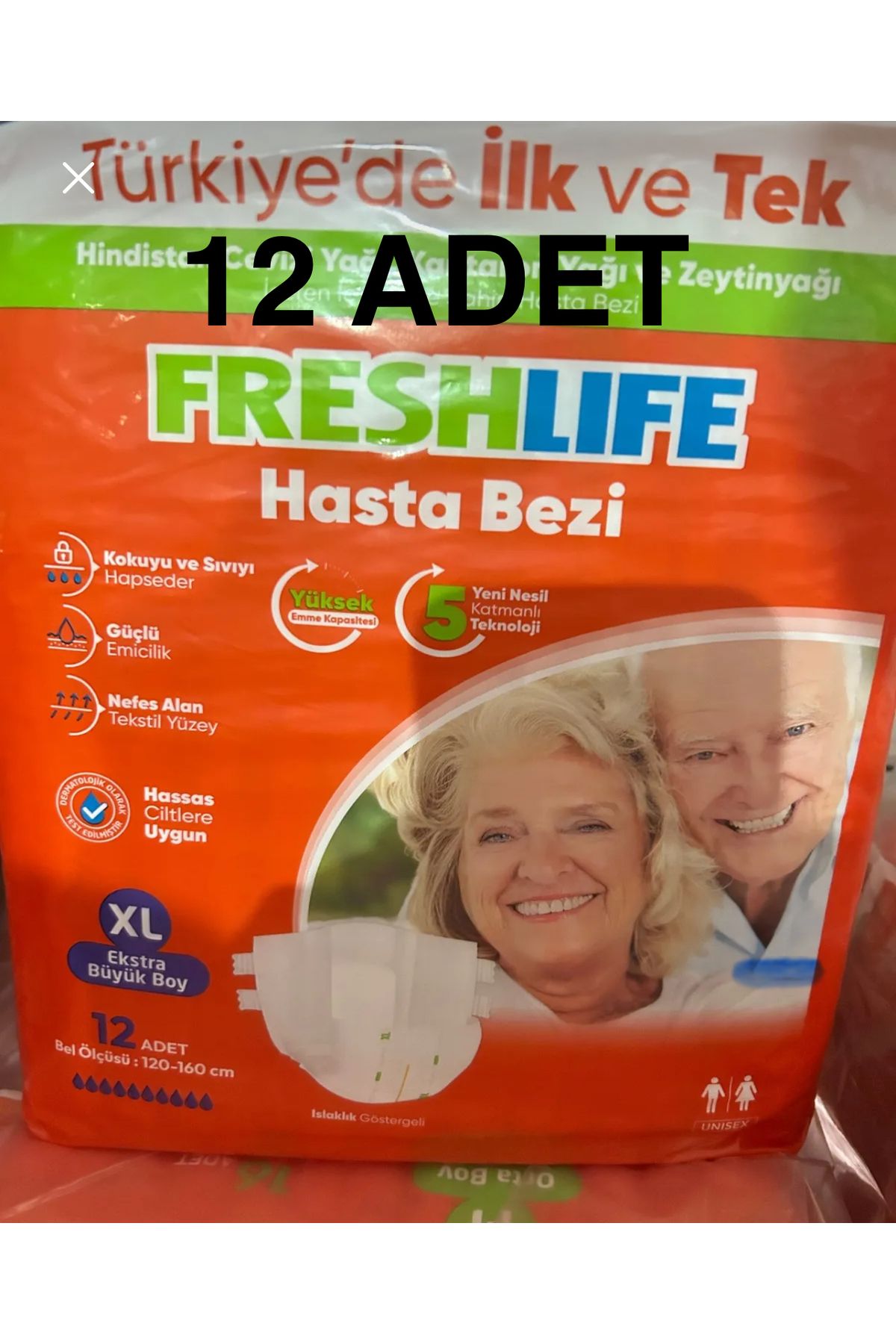 Freshlife Fresh Life Bel Bantlı Hasta Bezi XL 12 Adet