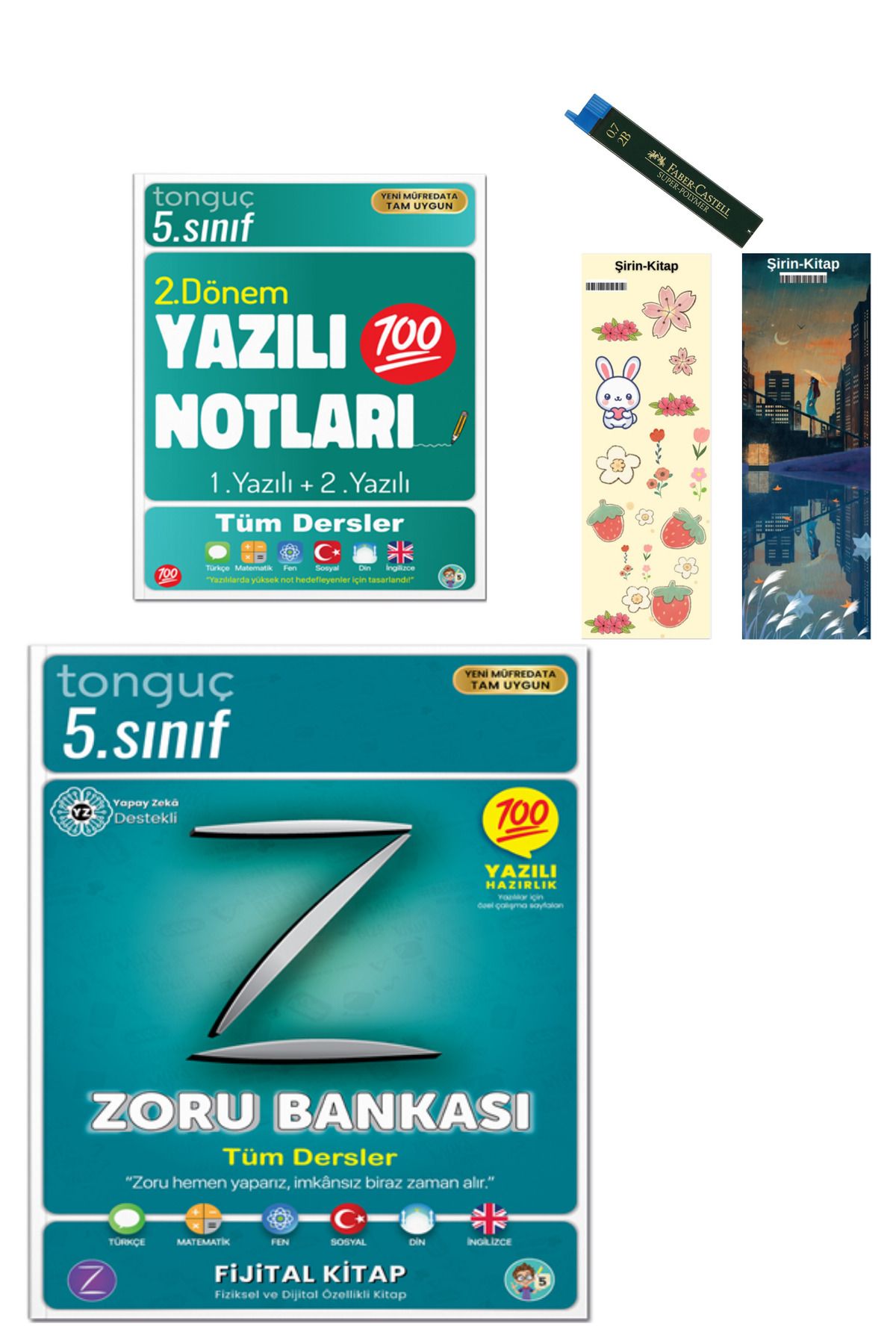 Tonguç Yayınları 5. Sınıf Zoru Bankası Tüm Dersler ve  5. Sınıf Yazılı Notları 2. Dönem 1 ve 2. Yazılı