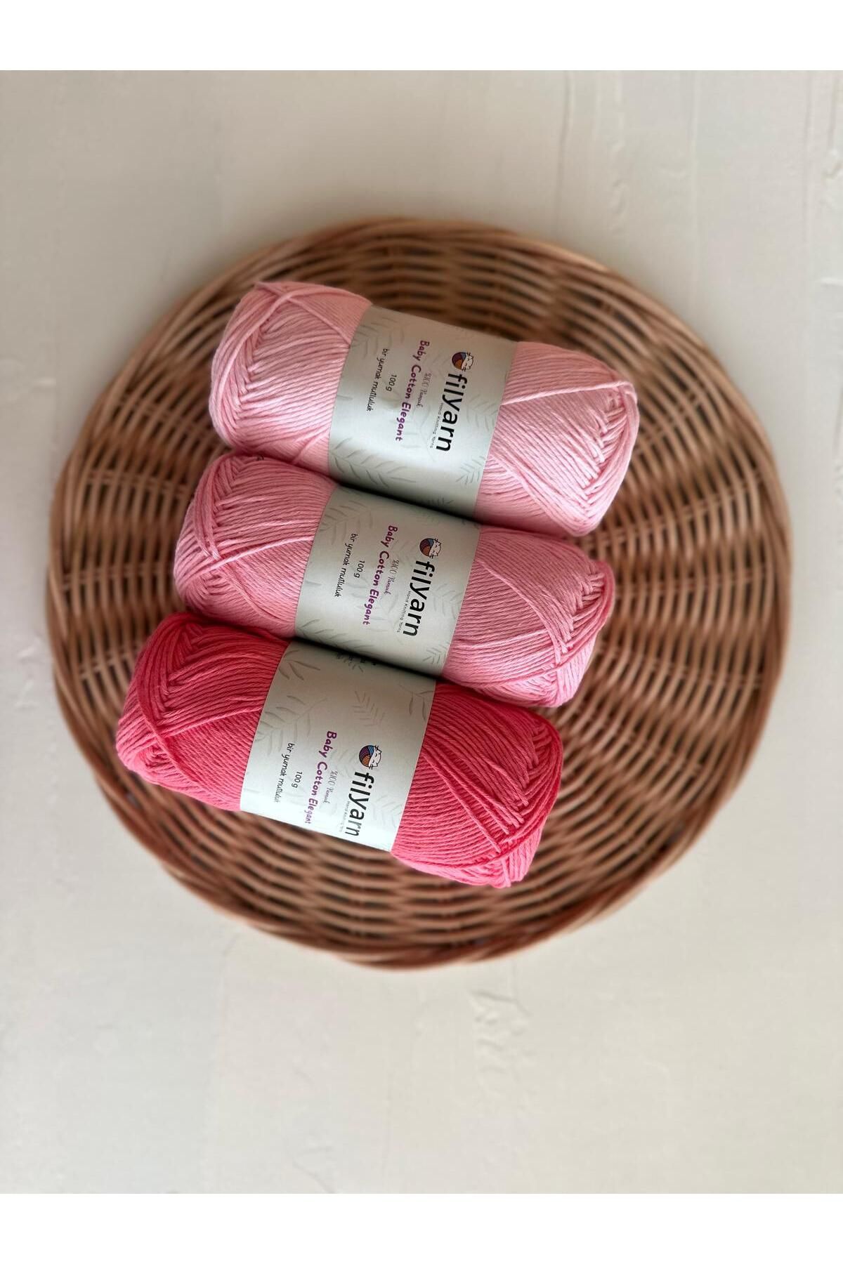 Filyarn Baby Cotton 3'lü İp Seti - minipembe