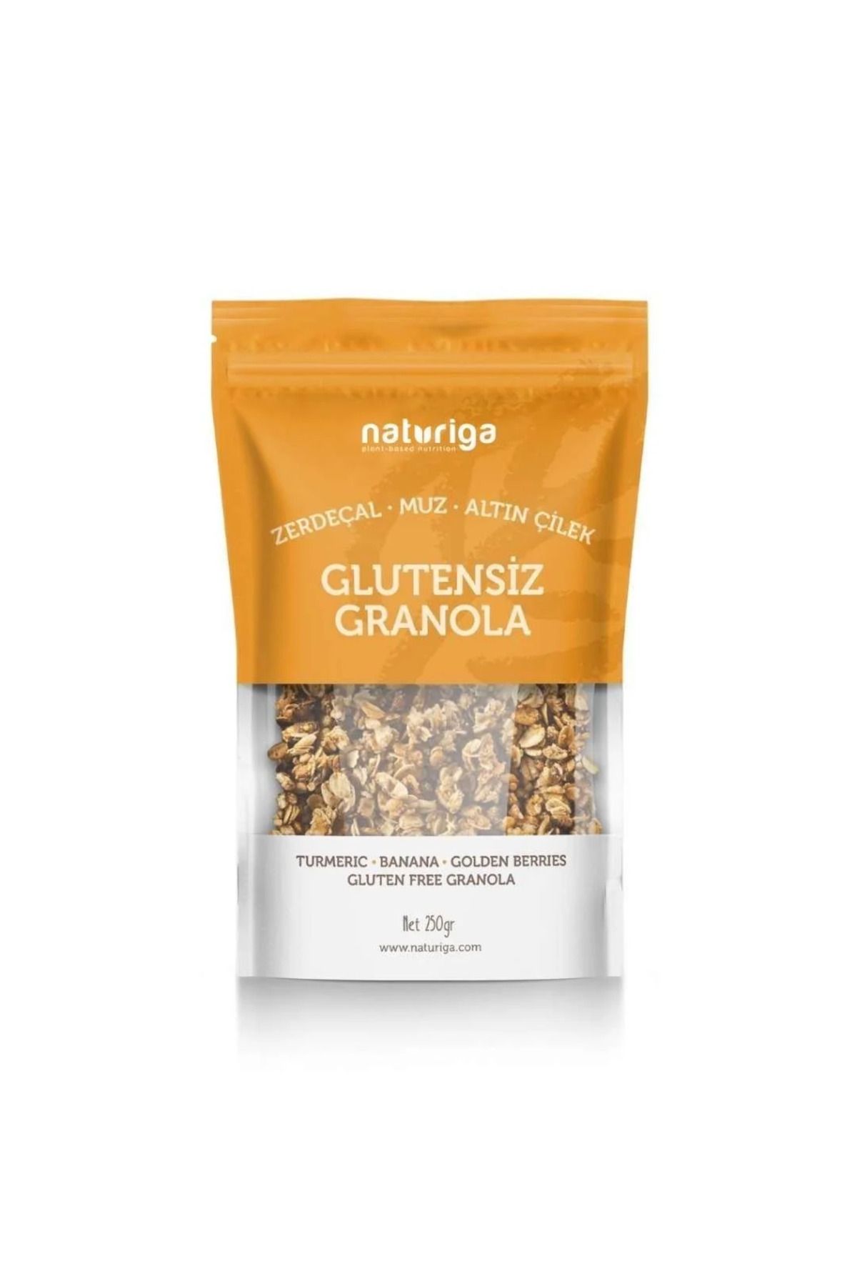 Naturiga Glutensiz Zerdeçal-Muz-Altın Çilek Granola 250 gr