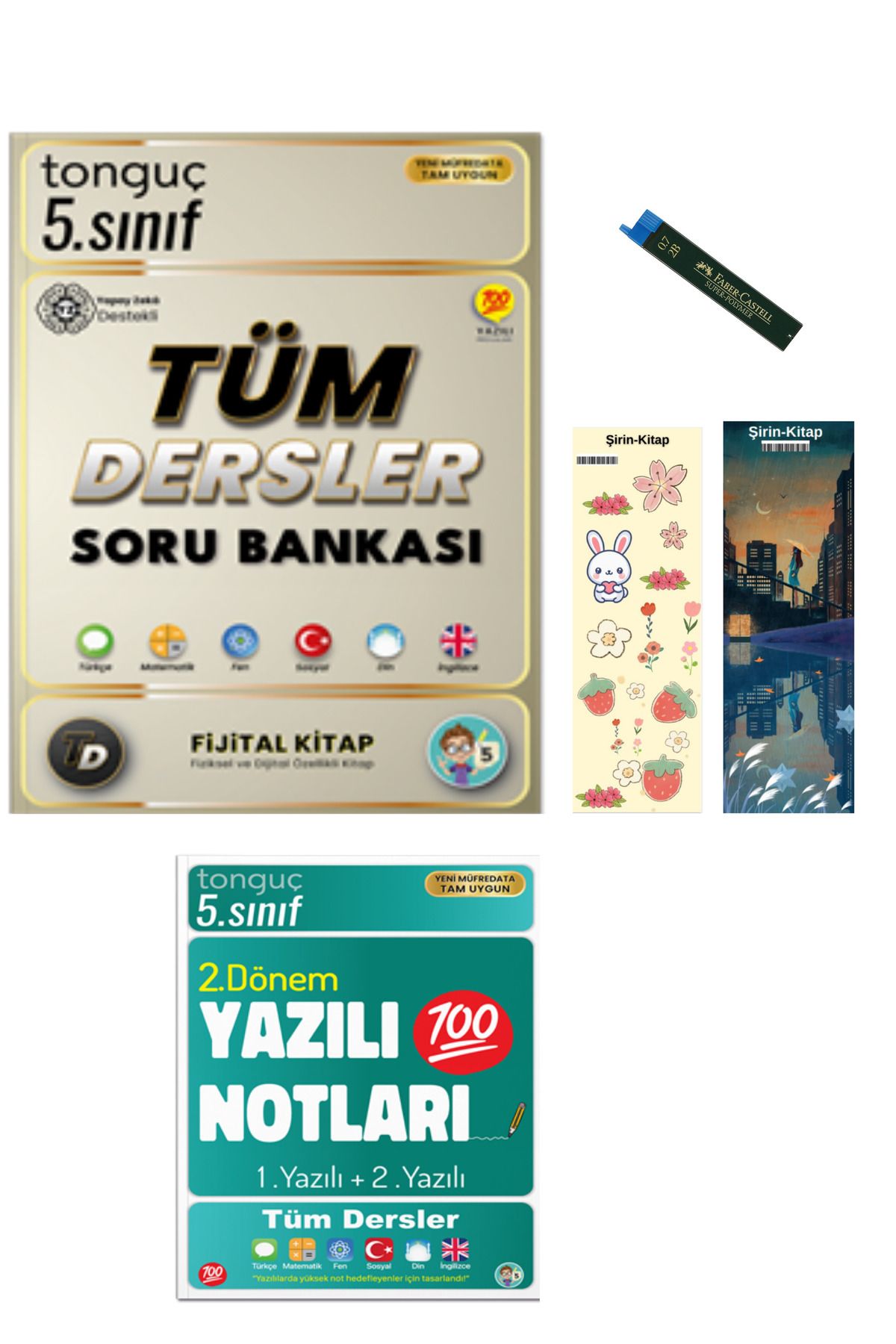 Tonguç Yayınları 5. Sınıf Yazılı Notları 2. Dönem 1 ve 2. Yazılı ve 5. Sınıf Tüm Dersler Soru Bankası