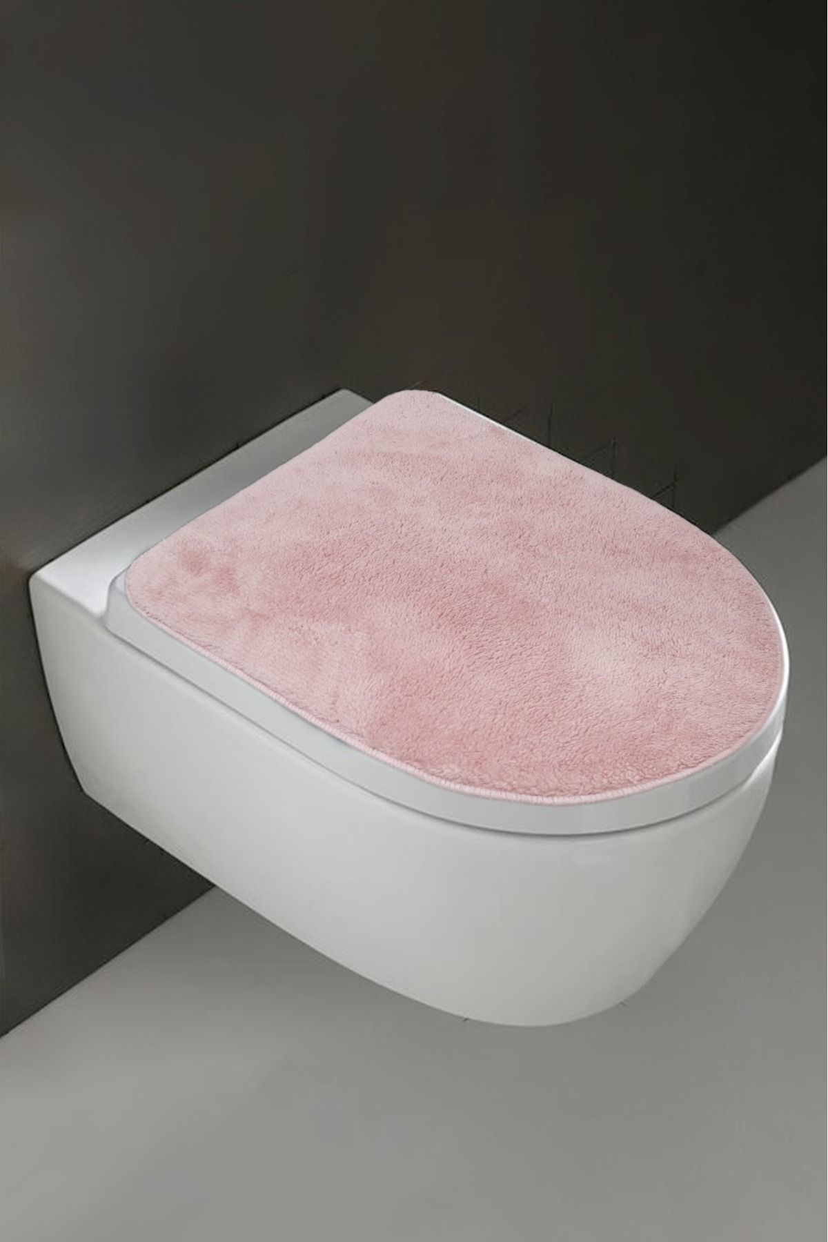 AVANTAJ Ultrasoft Düz Pembe Renk Klozet Kapak Örtüsü,  Banyo Klozet Örtüsü