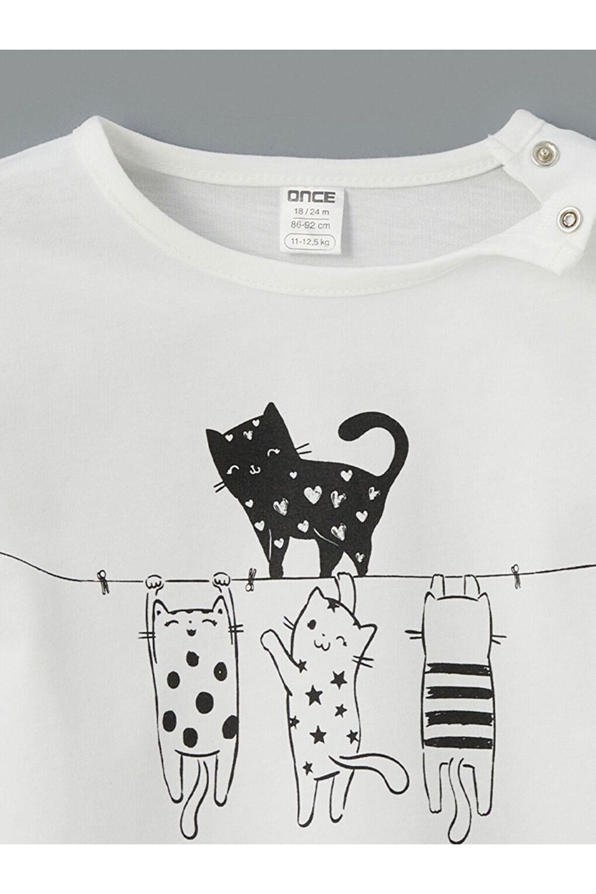 LC Waikiki-LCW ECO Baby-Strampler mit Rundhalsausschnitt und Aufdruck für Mädchen 3